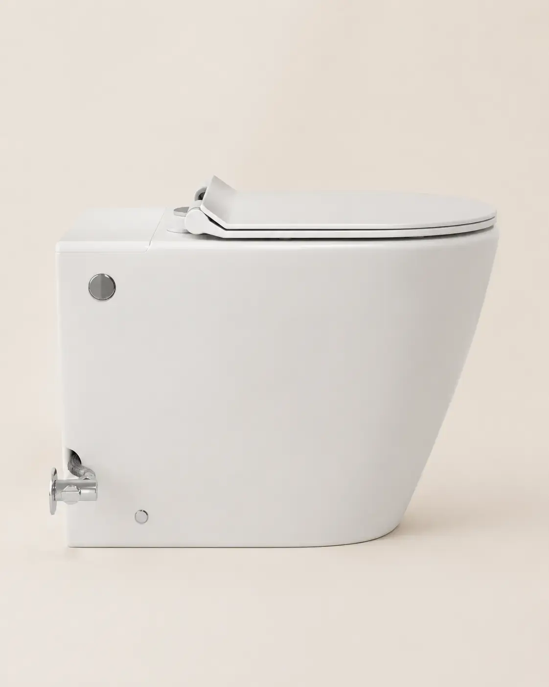 WC à poser blanc brillant ne nécessitant pas de réservoir + abattant Blanc brillant, W3.0 Lucio 2 