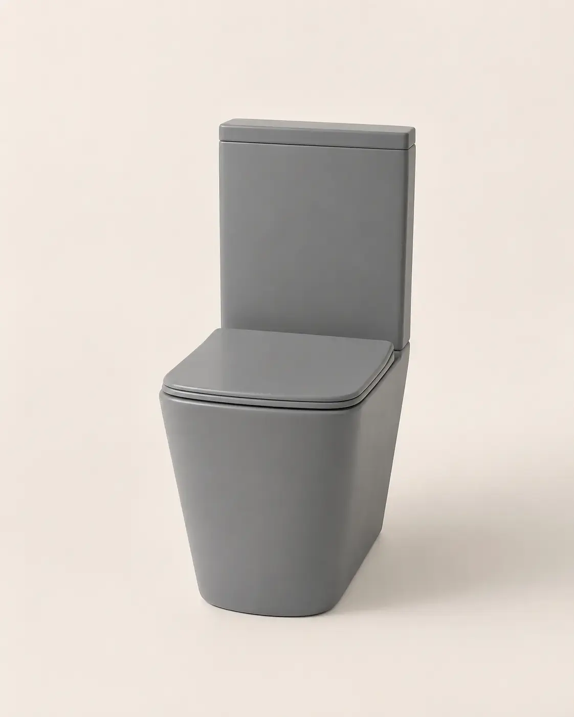 WC à poser, 64x38x83 cm, Gris clair mat, Flavio