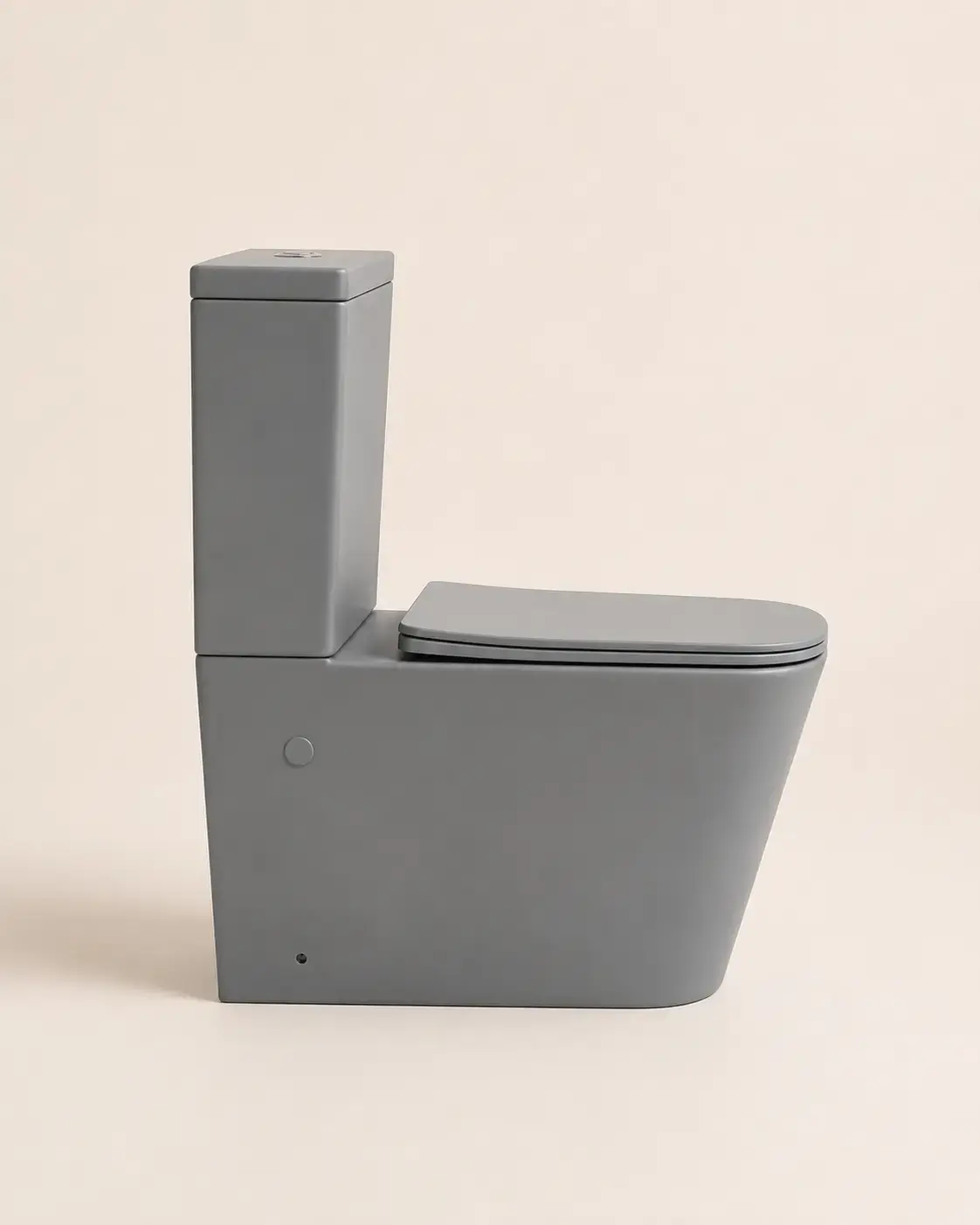 WC à poser, 64x38x83 cm, Gris clair mat, Flavio
