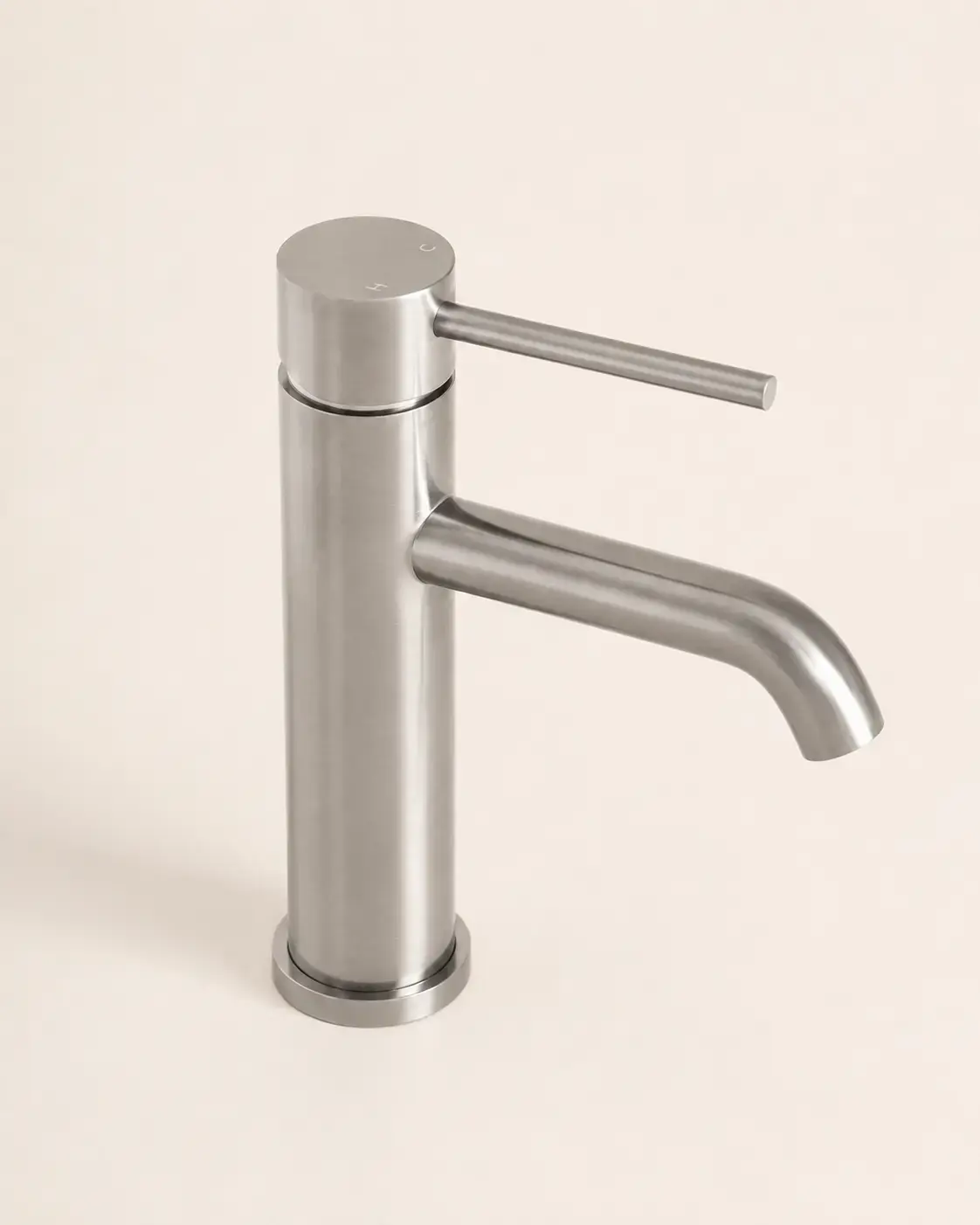 Mitigeur lavabo inox brossé, Châtelet