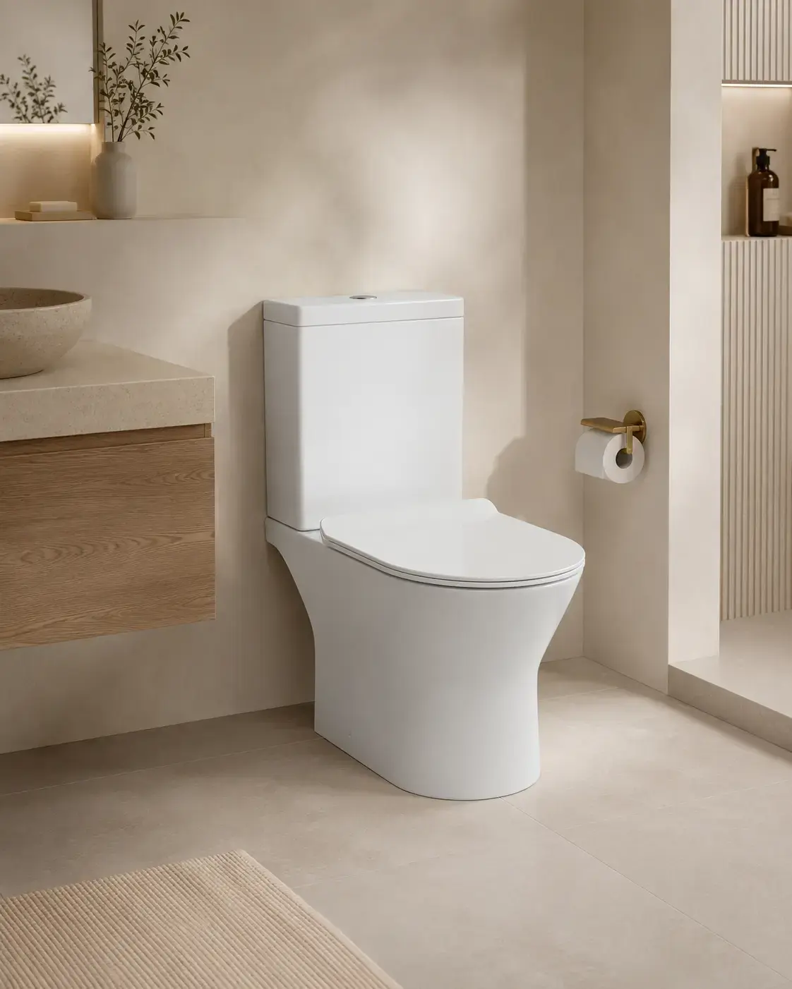WC à poser Rimless avec abattant, Jules