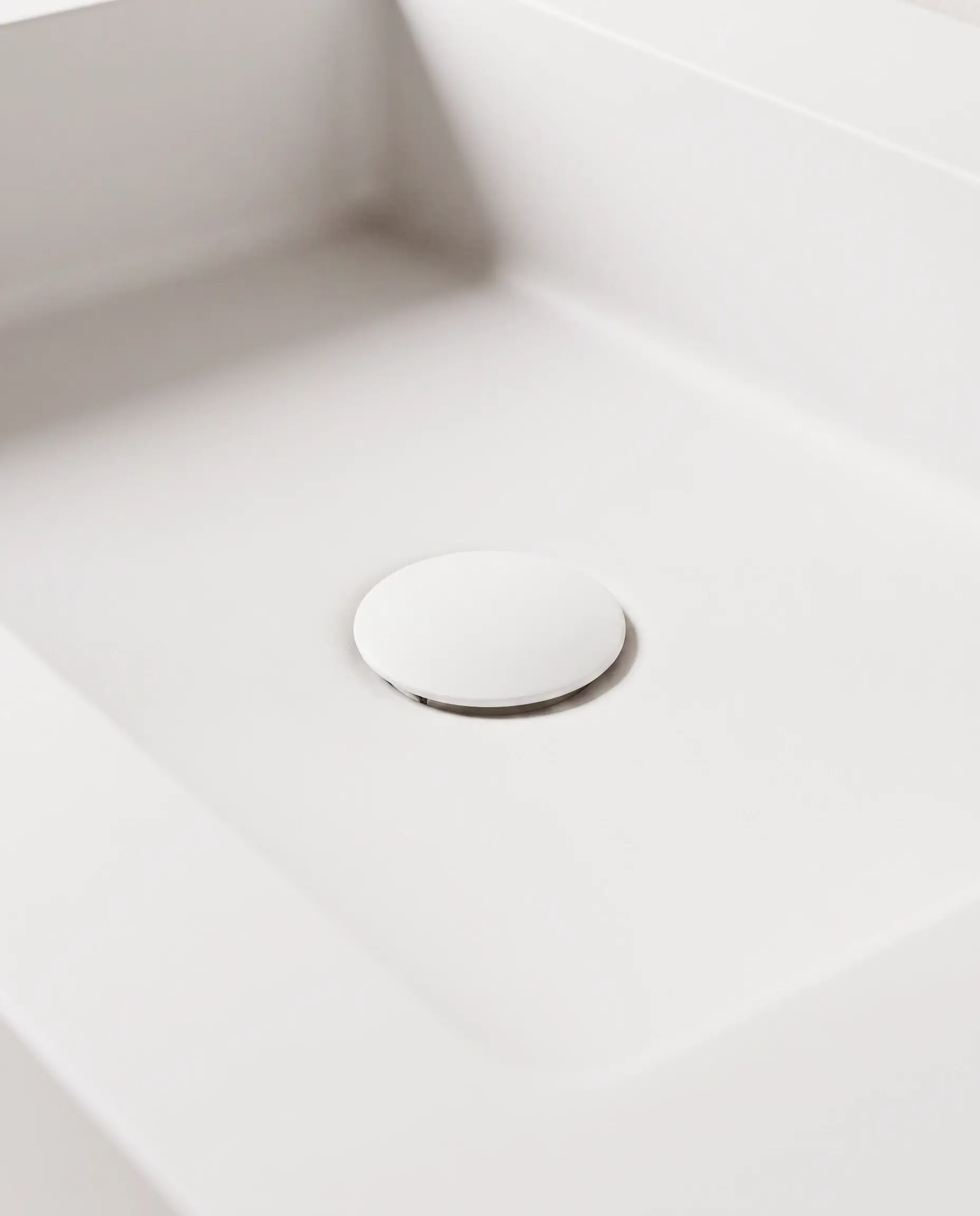 Plan résine avec double vasque moulées 160x46x12, bondes assorties, Blanc, Cotton       