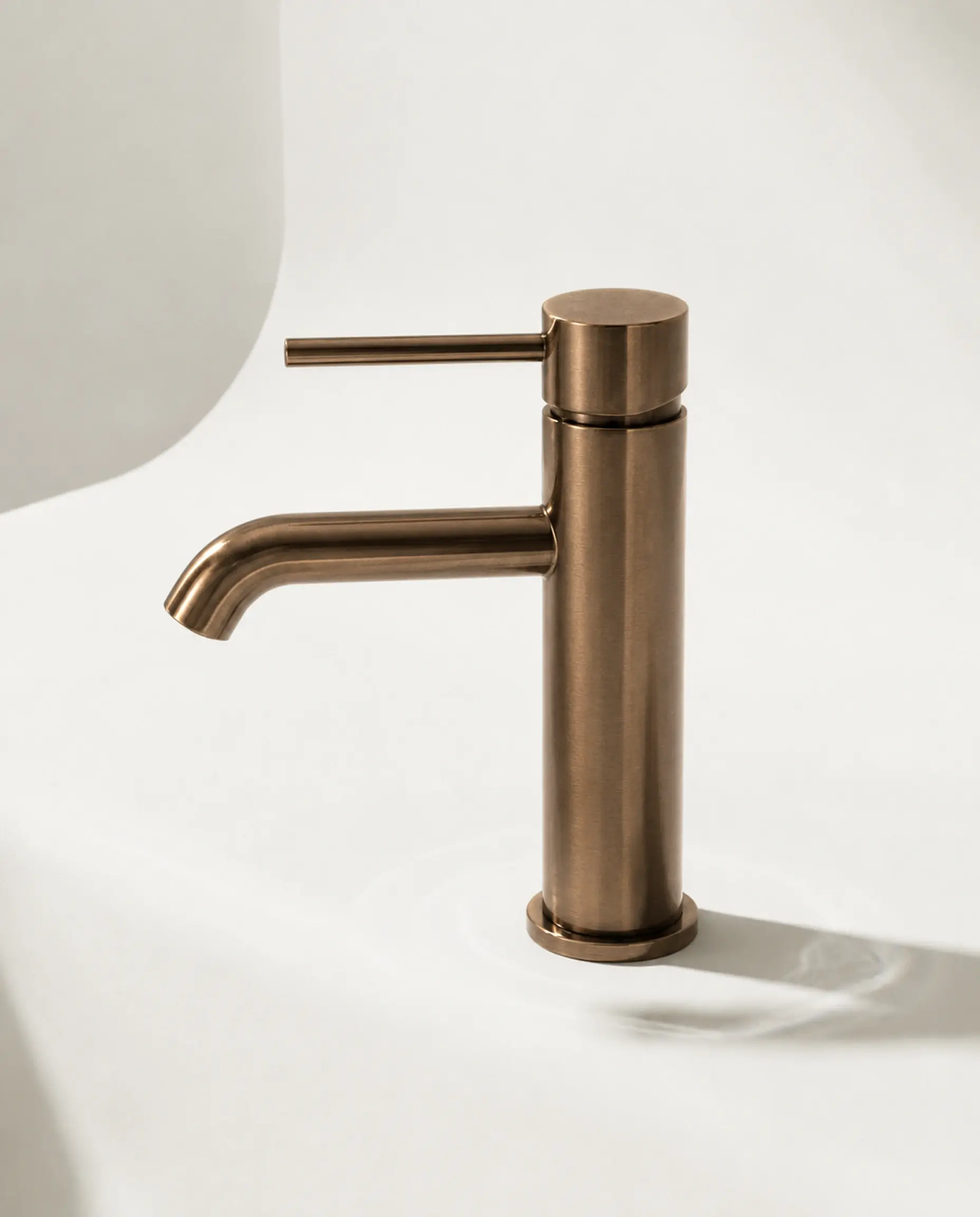 Robinet mitigeur lavabo doré rose brossé, Châtelet