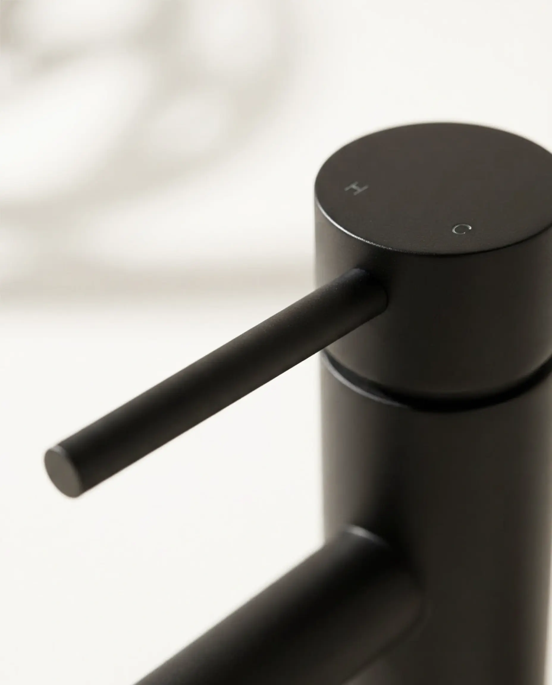 Robinet mitigeur lavabo noir brossé, Châtelet