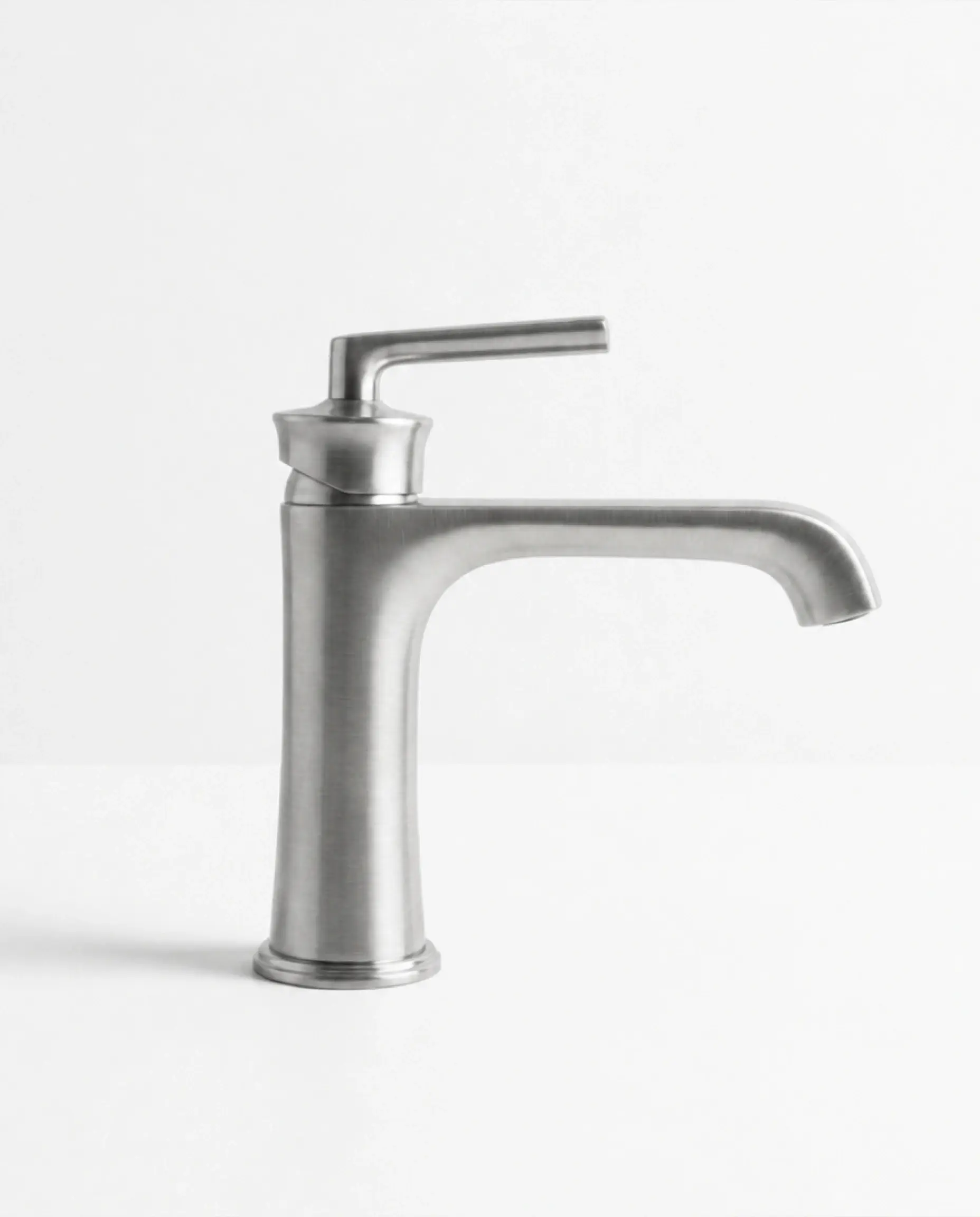 Robinet Mitigeur Lavabo inox brossé, Art Déco 