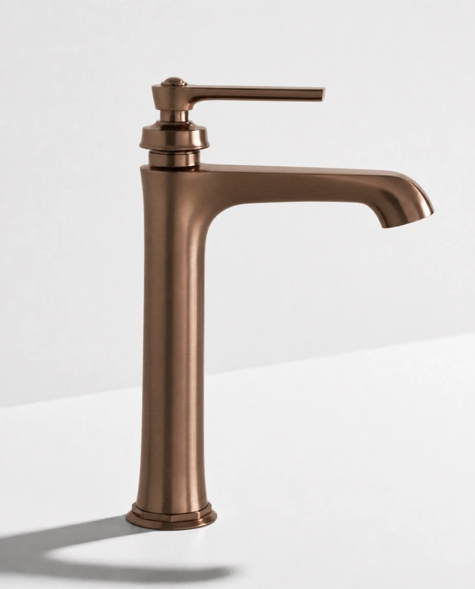 Robinet Mitigeur Lavabo Haut traité cuivre, avec bonde, liberty