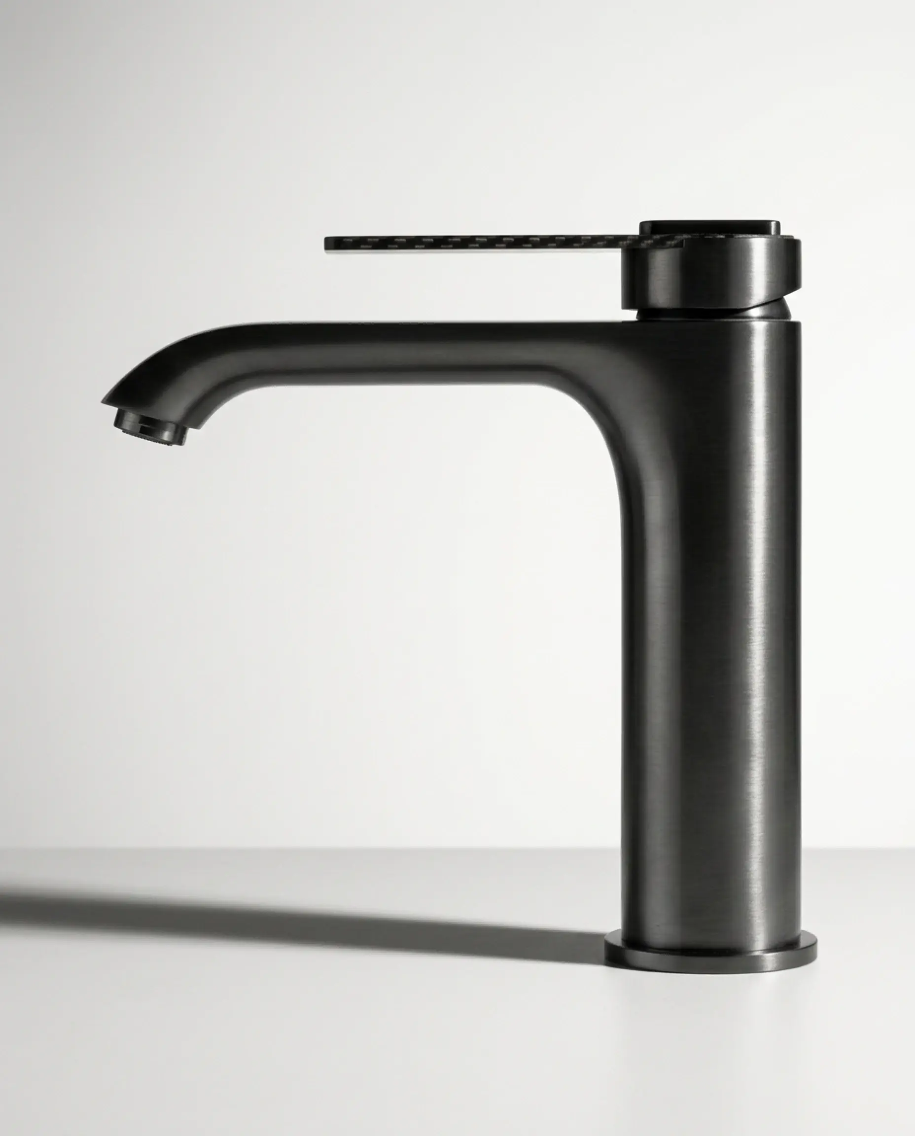 Robinet mitigeur lavabo, gun métal, Carbone 