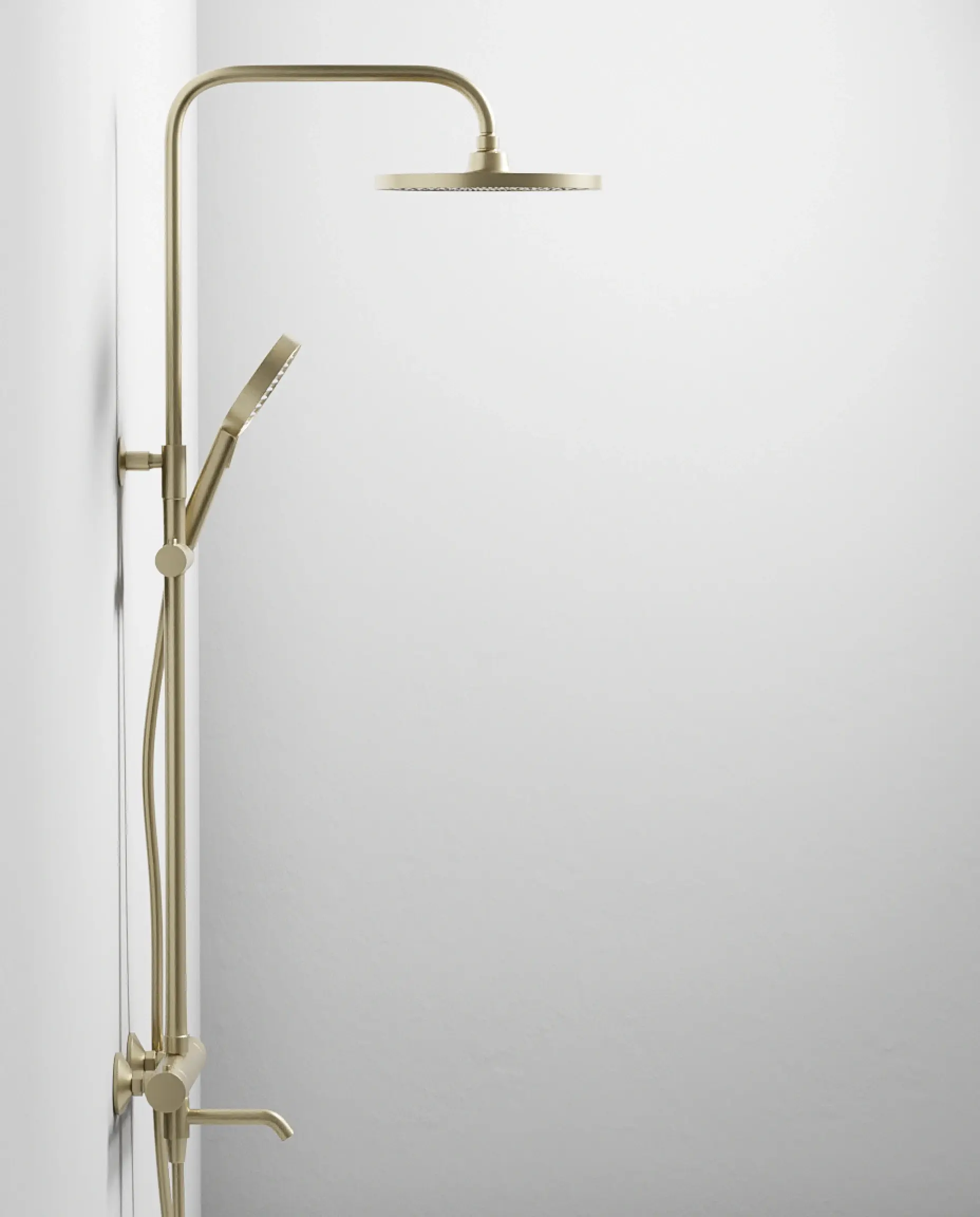 Colonne bain douche thermostatique, Champagne, Madeleine       