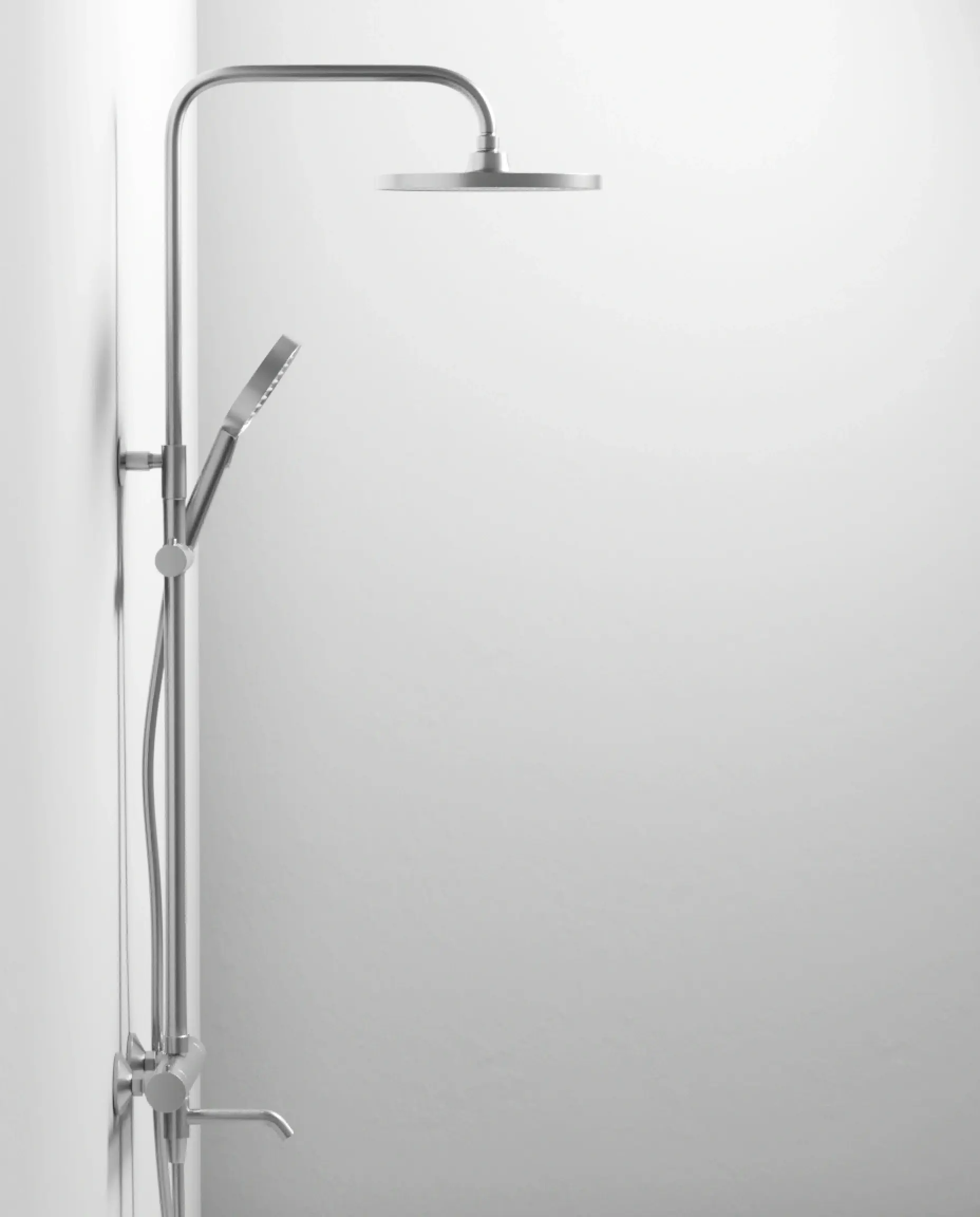 Colonne bain douche thermostatique, Silver white, Madeleine       