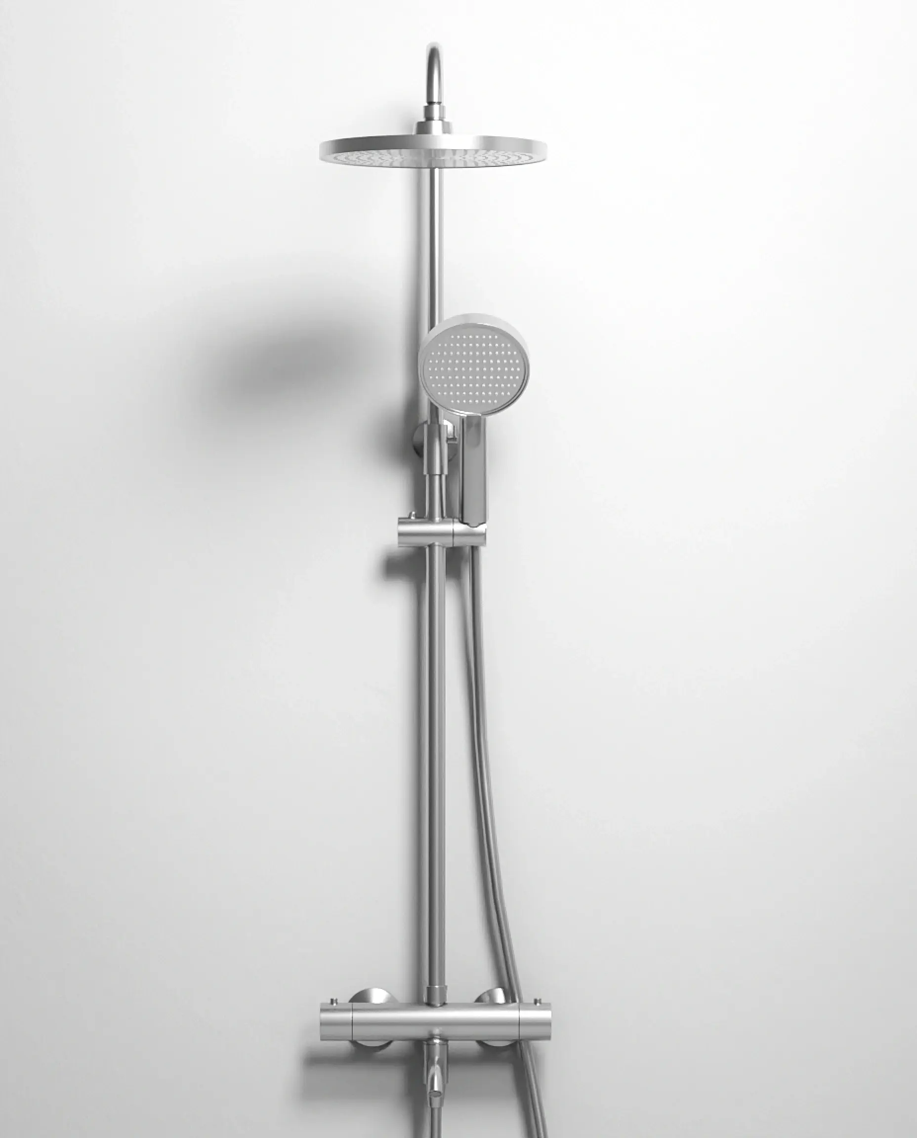 Colonne bain douche thermostatique, Silver white, Madeleine       