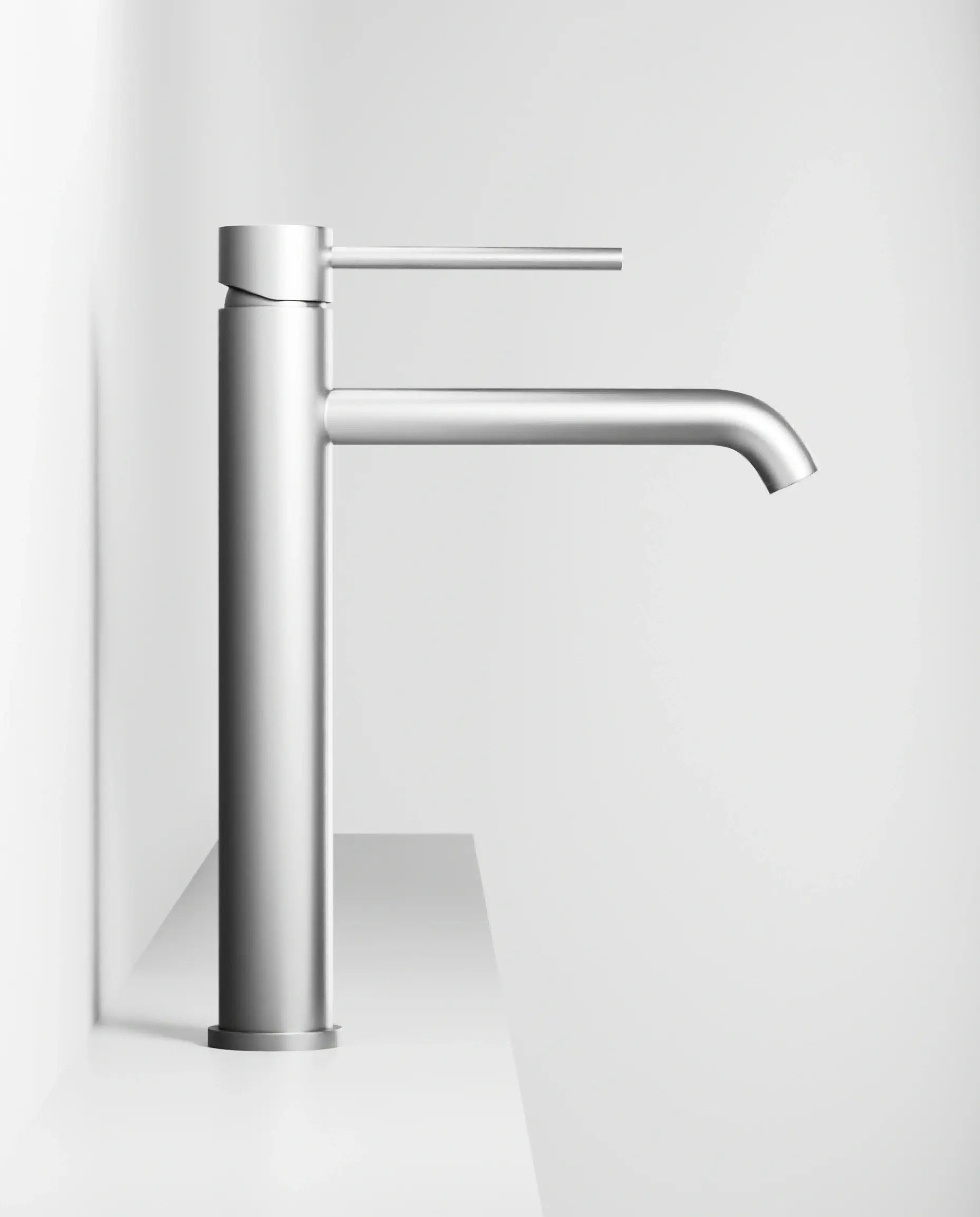 Mitigeur lavabo haut inox brossé, Châtelet