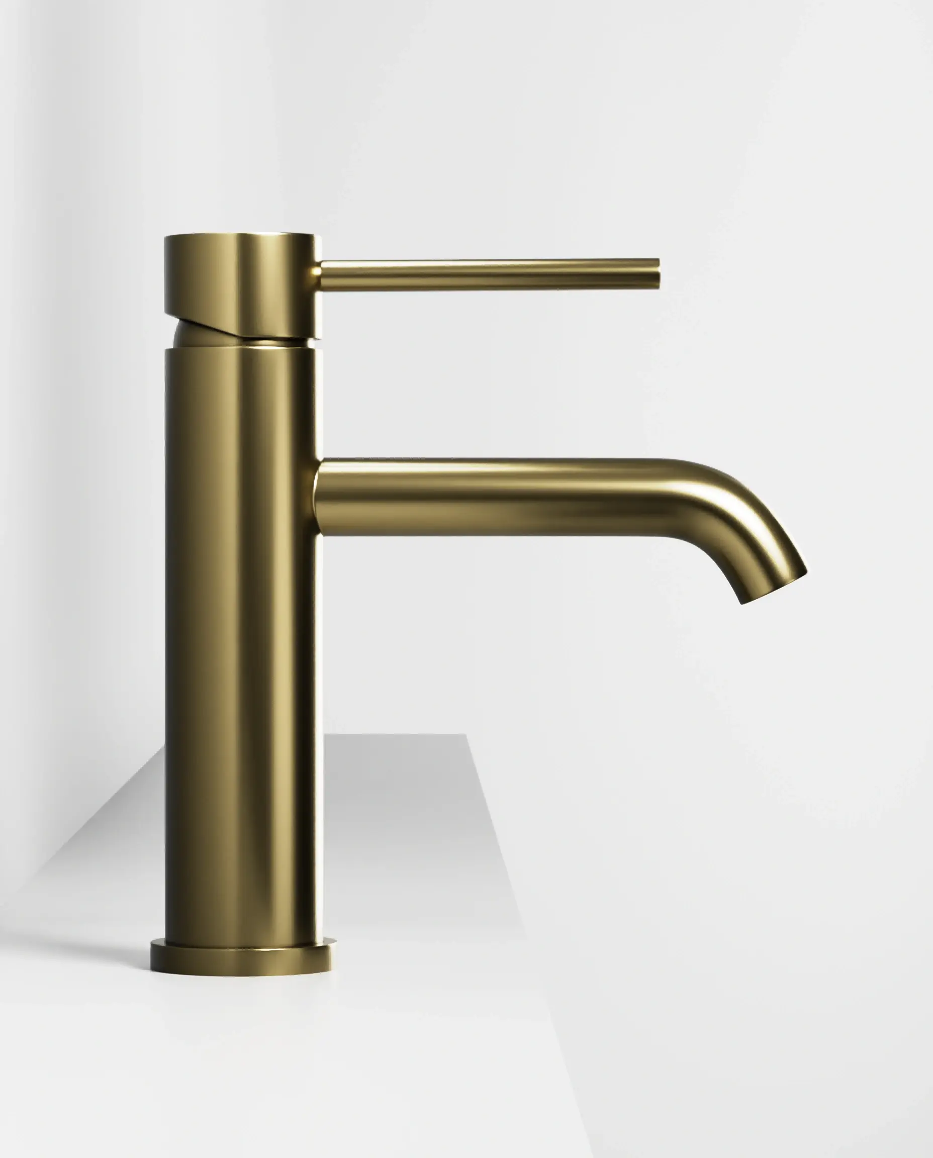 Robinet mitigeur lavabo, Châtelet, doré brossé