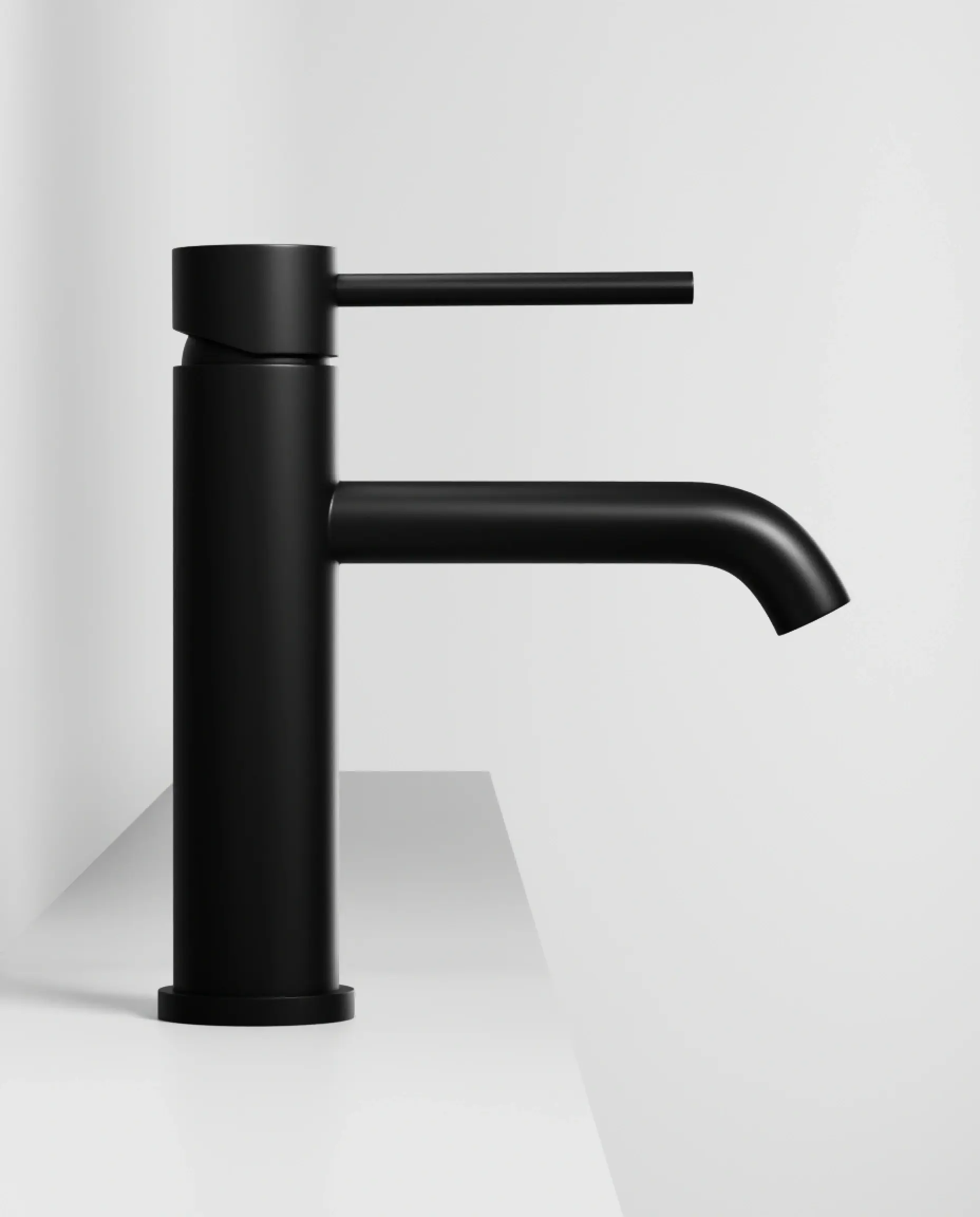Robinet mitigeur lavabo noir brossé, Châtelet