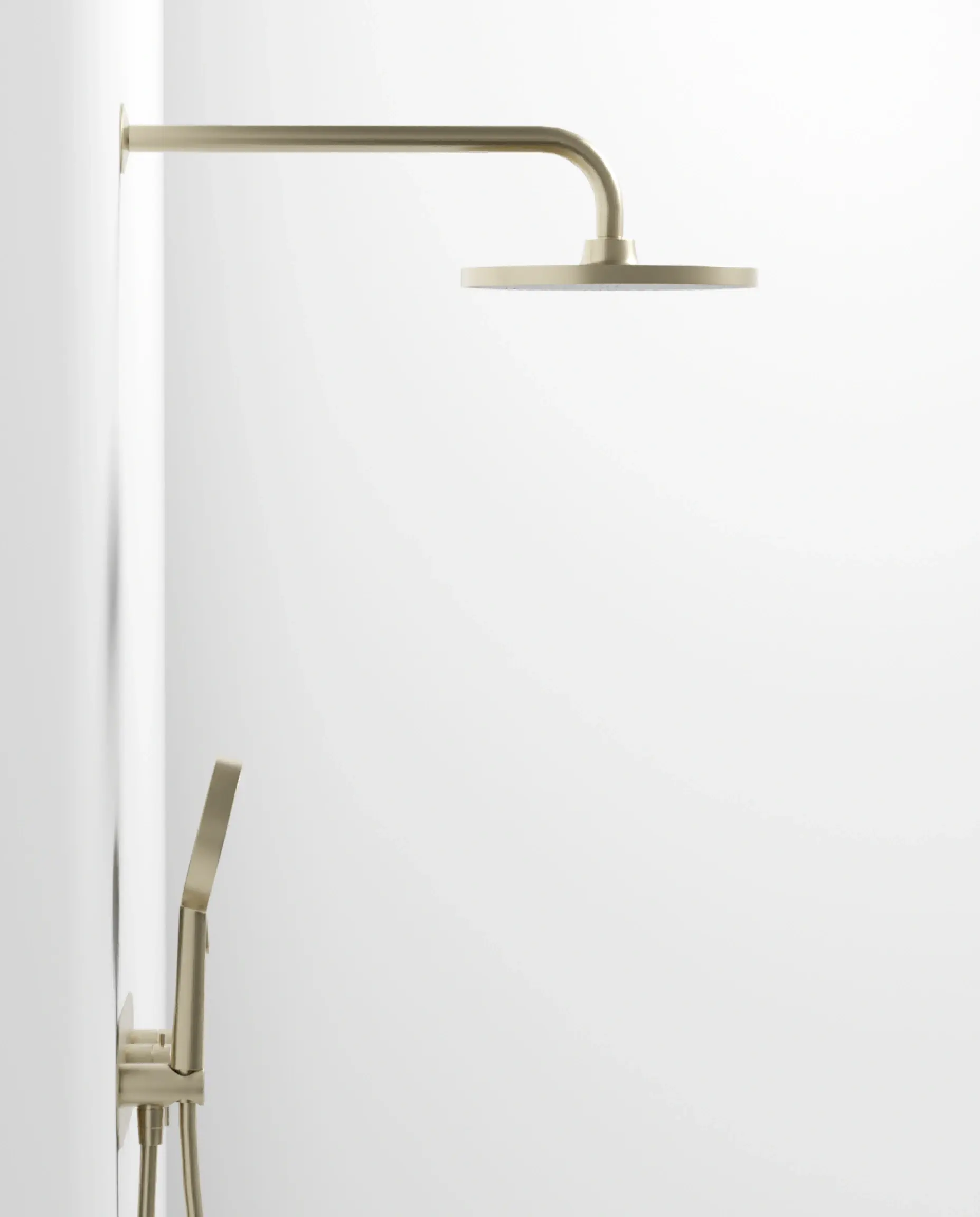 Composition mitigeur de douche encastrée avec plaque, Champagne, Madeleine 