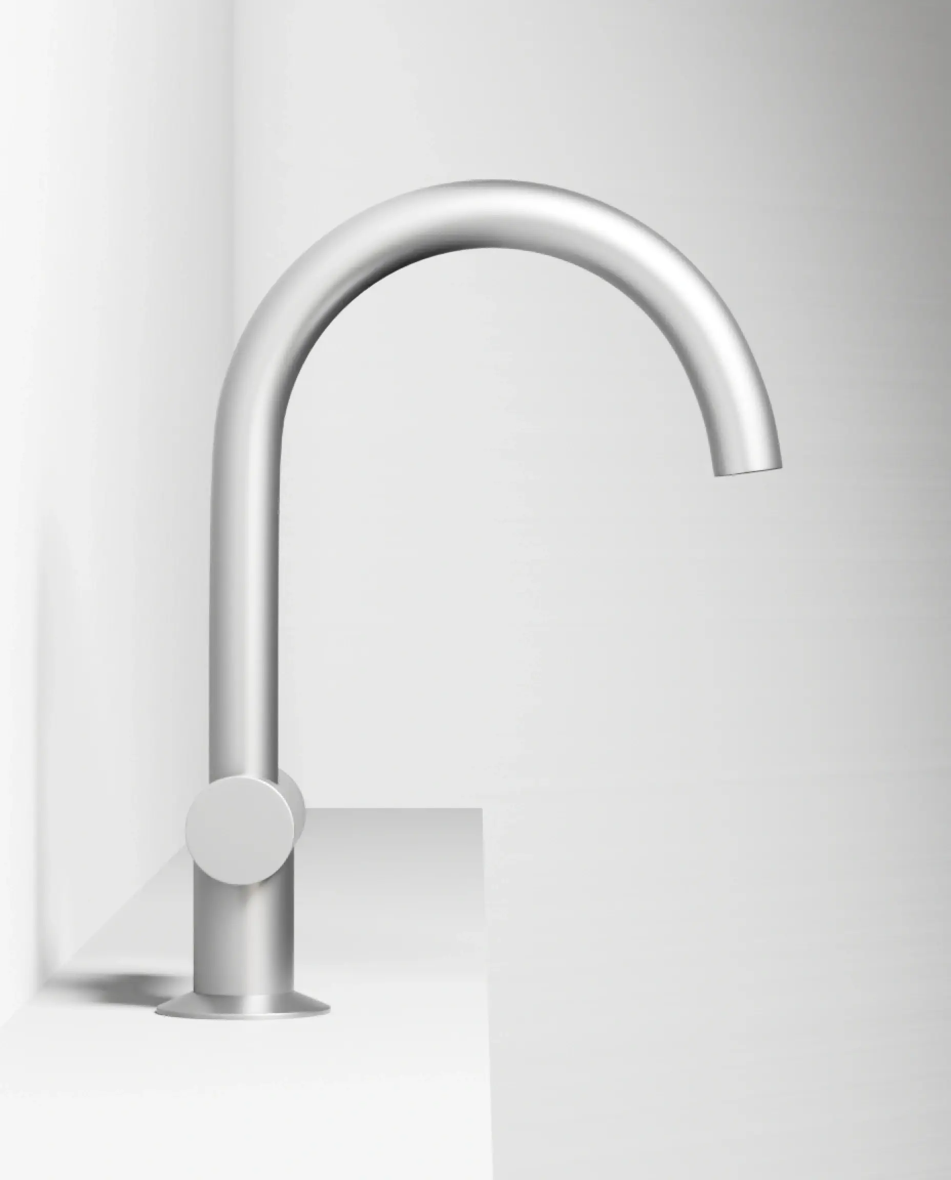 Mitigeur lavabo col de cygne, Silver white, Madeleine          