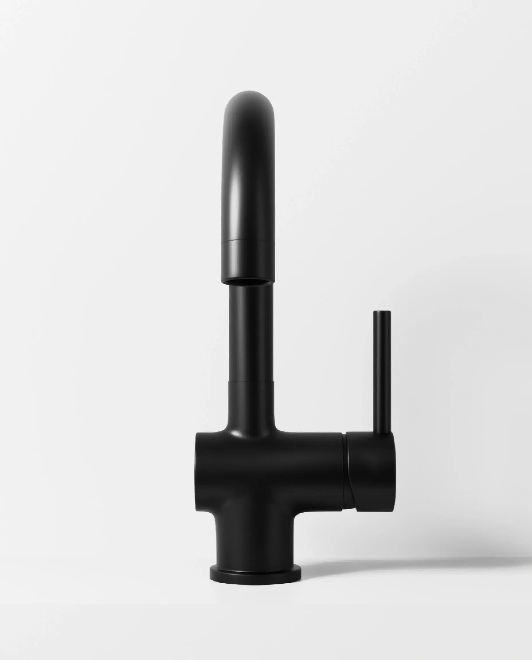 Robinet mitigeur lavabo col de cygne noir brossé, Châtelet