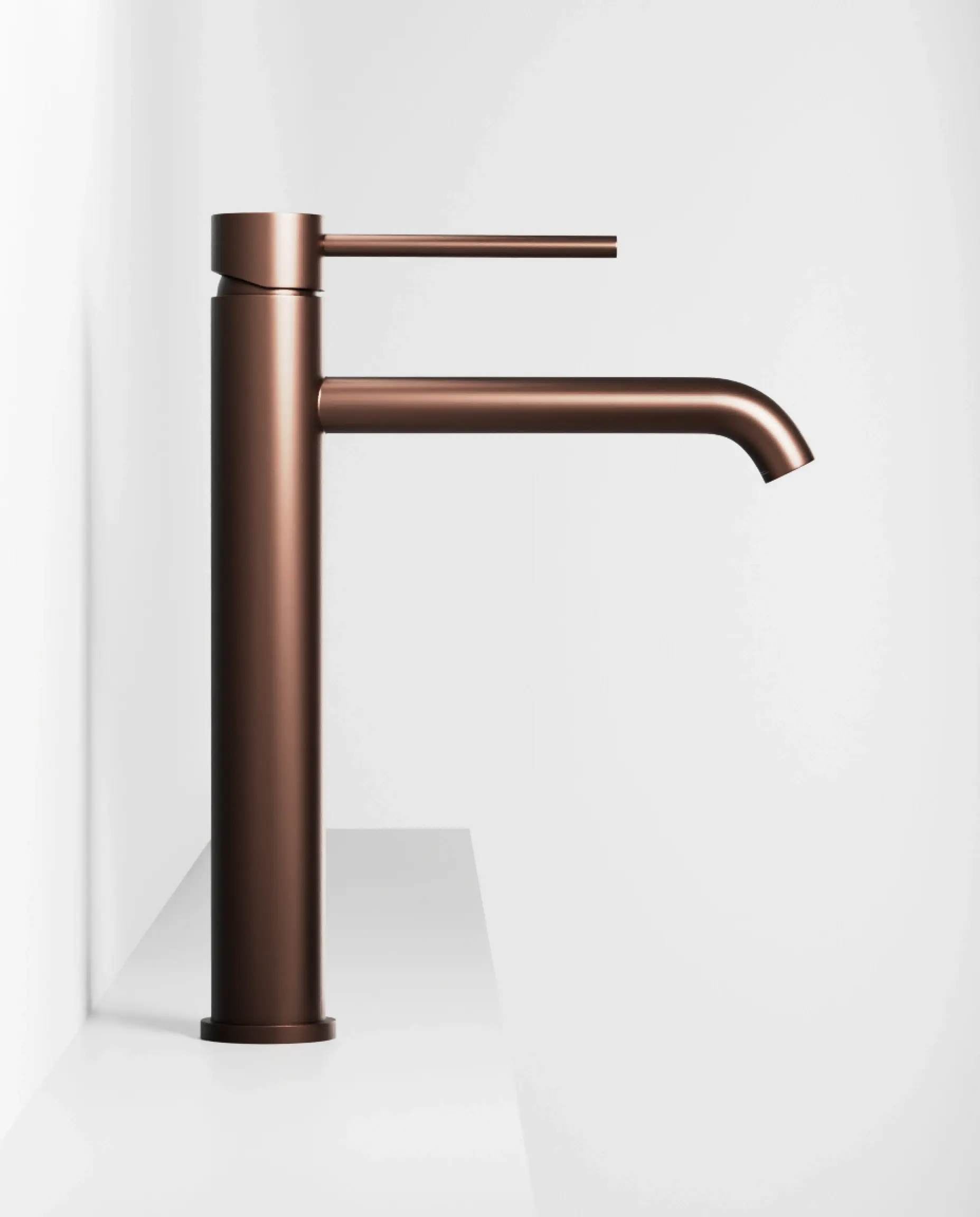 Robinet mitigeur lavabo haut cuivré brossé, Châtelet III