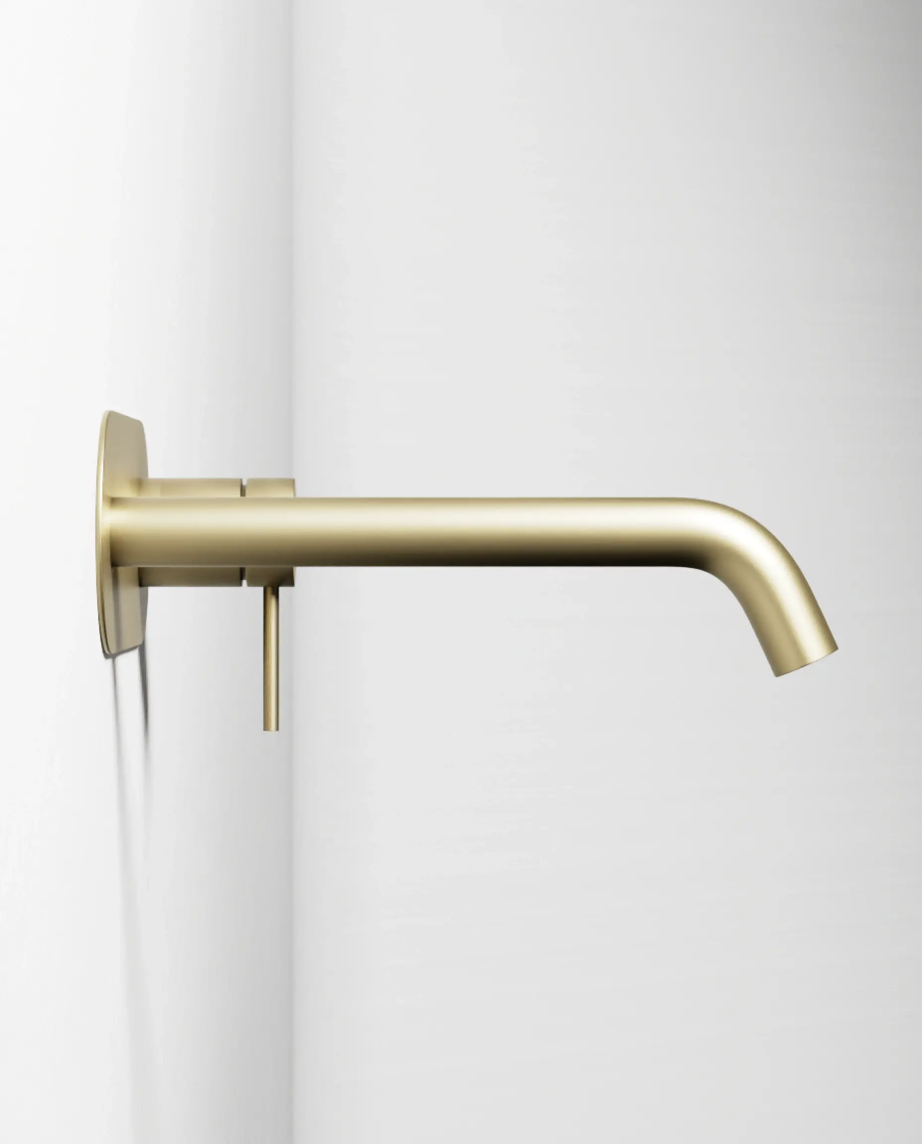 Mitigeur lavabo encastré avec plaque, Champagne, Madeleine