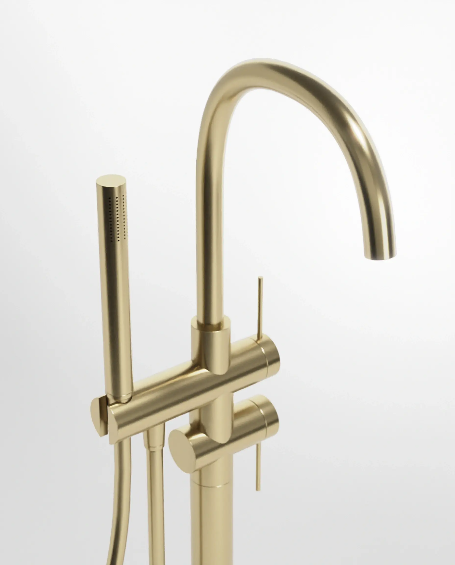Robinet mitigeur de baignoire sur pied, Champagne, Madeleine            