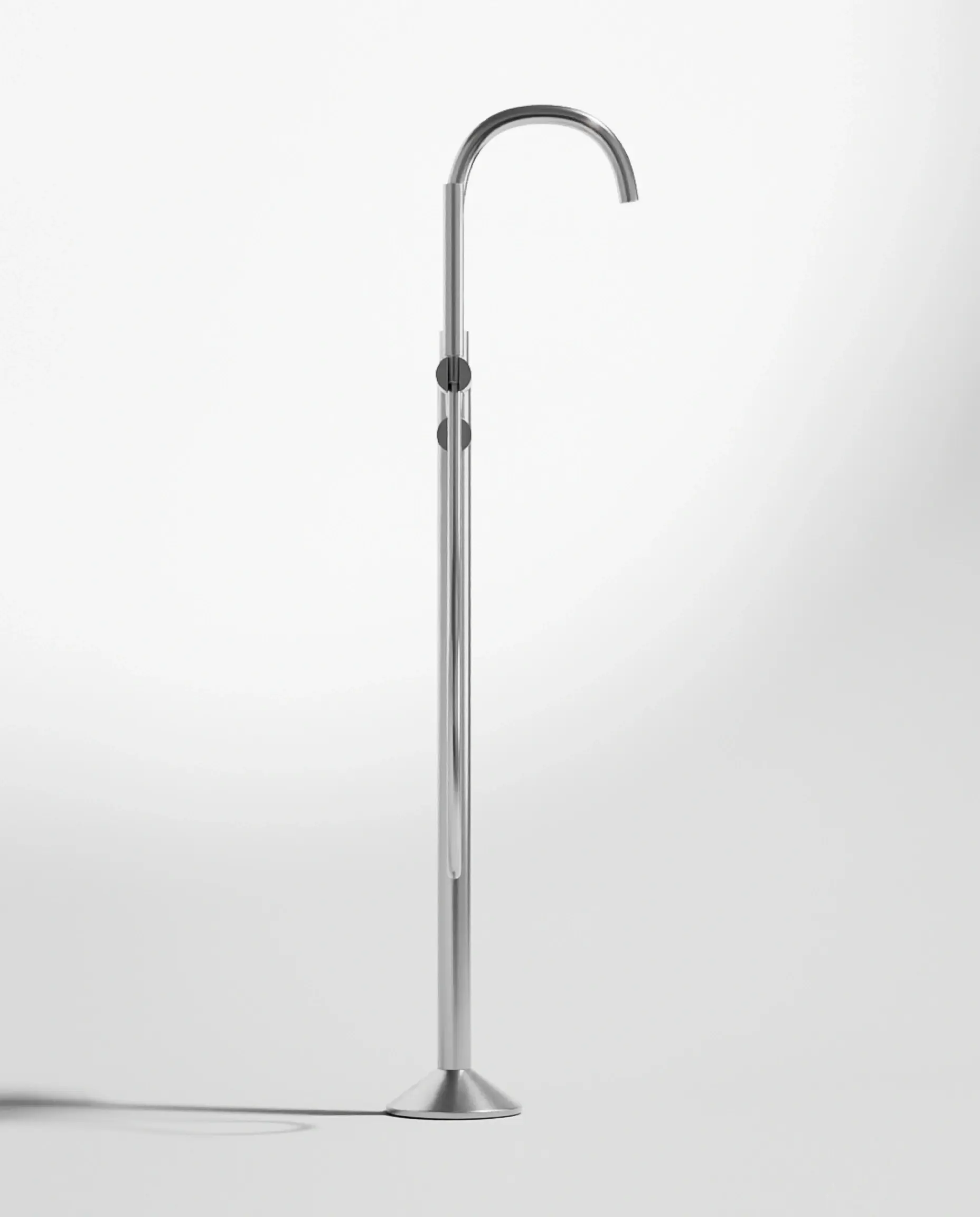Robinet mitigeur de baignoire sur pied, Silver white, Madeleine            