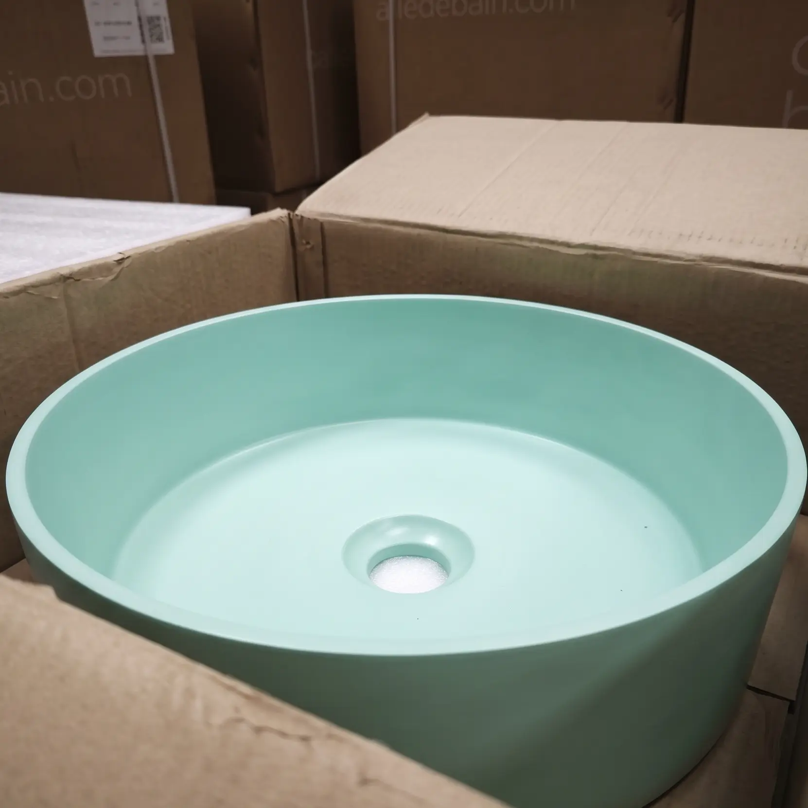 Vasque béton, 36 cm, vert clair, Boya