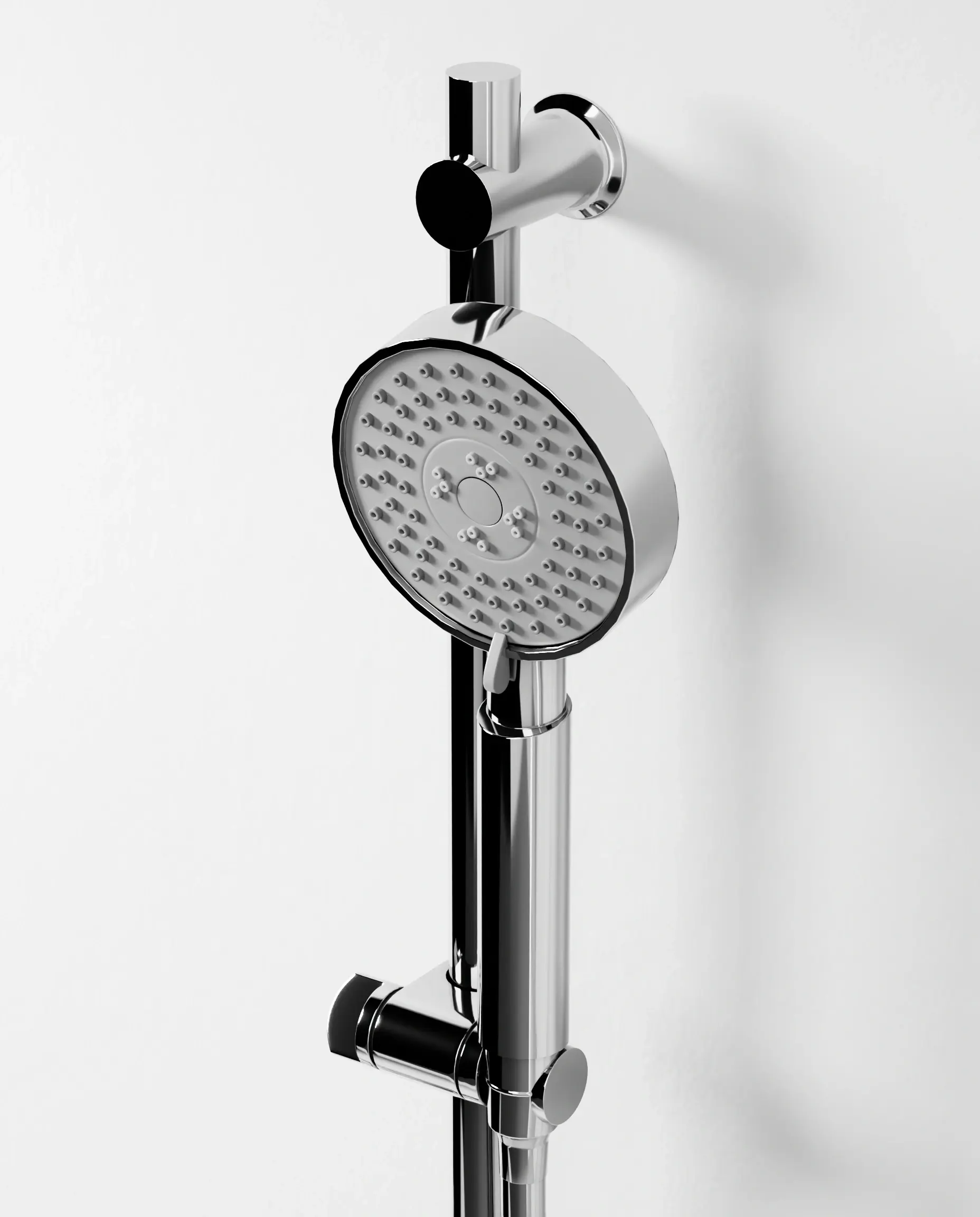Mitigeur douche externe, barre et douchette ronde, chrome, Châtelet