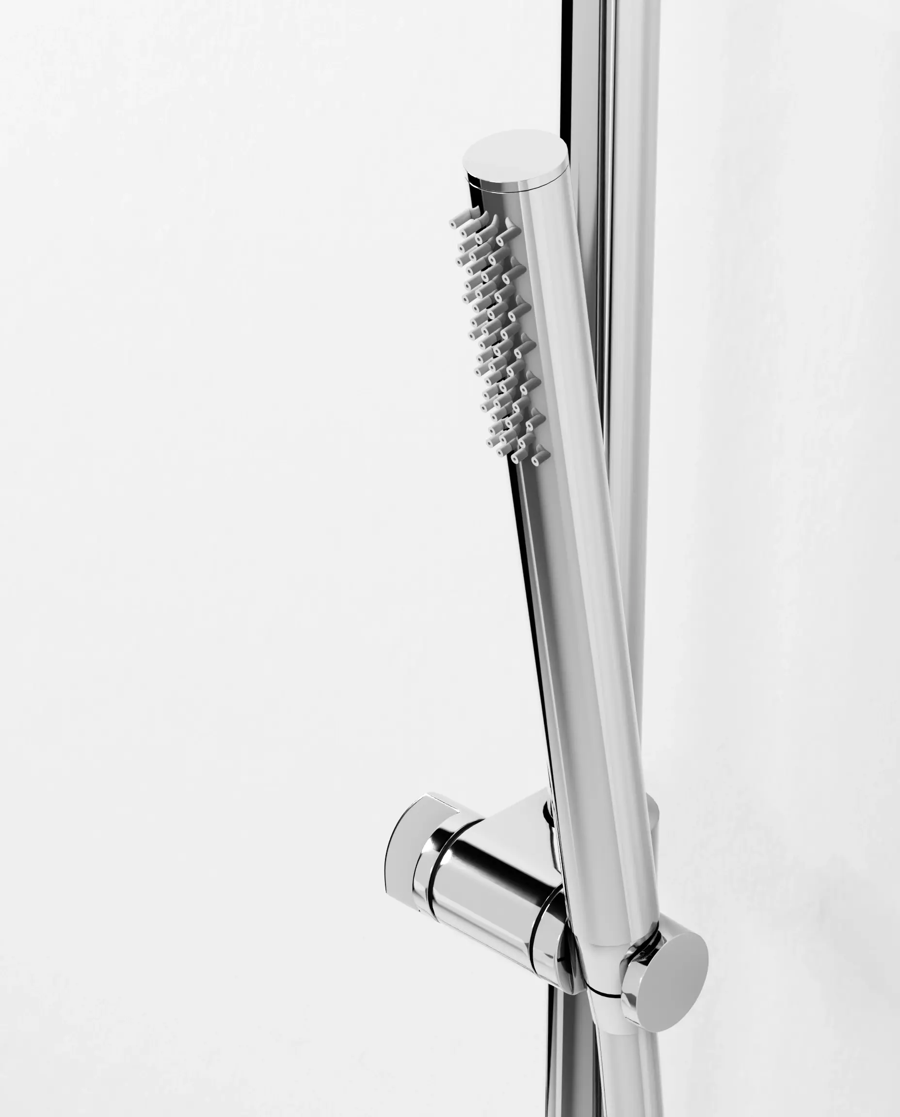 Mitigeur douche externe, barre et douchette tube, Chromé, Chatelet