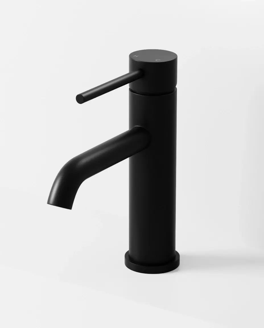 Robinet mitigeur lavabo noir brossé, Châtelet