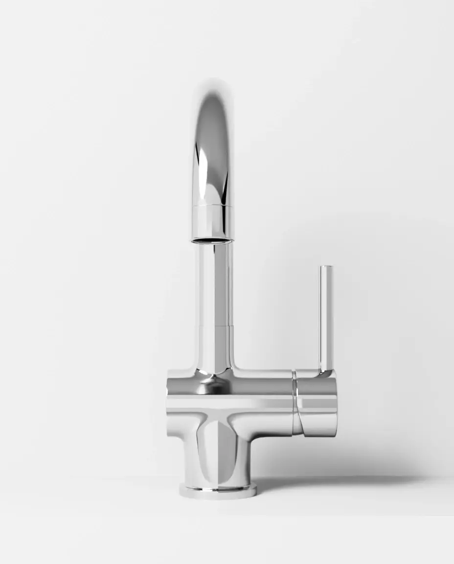 Robinet mitigeur lavabo col de cygne, chrome, Châtelet