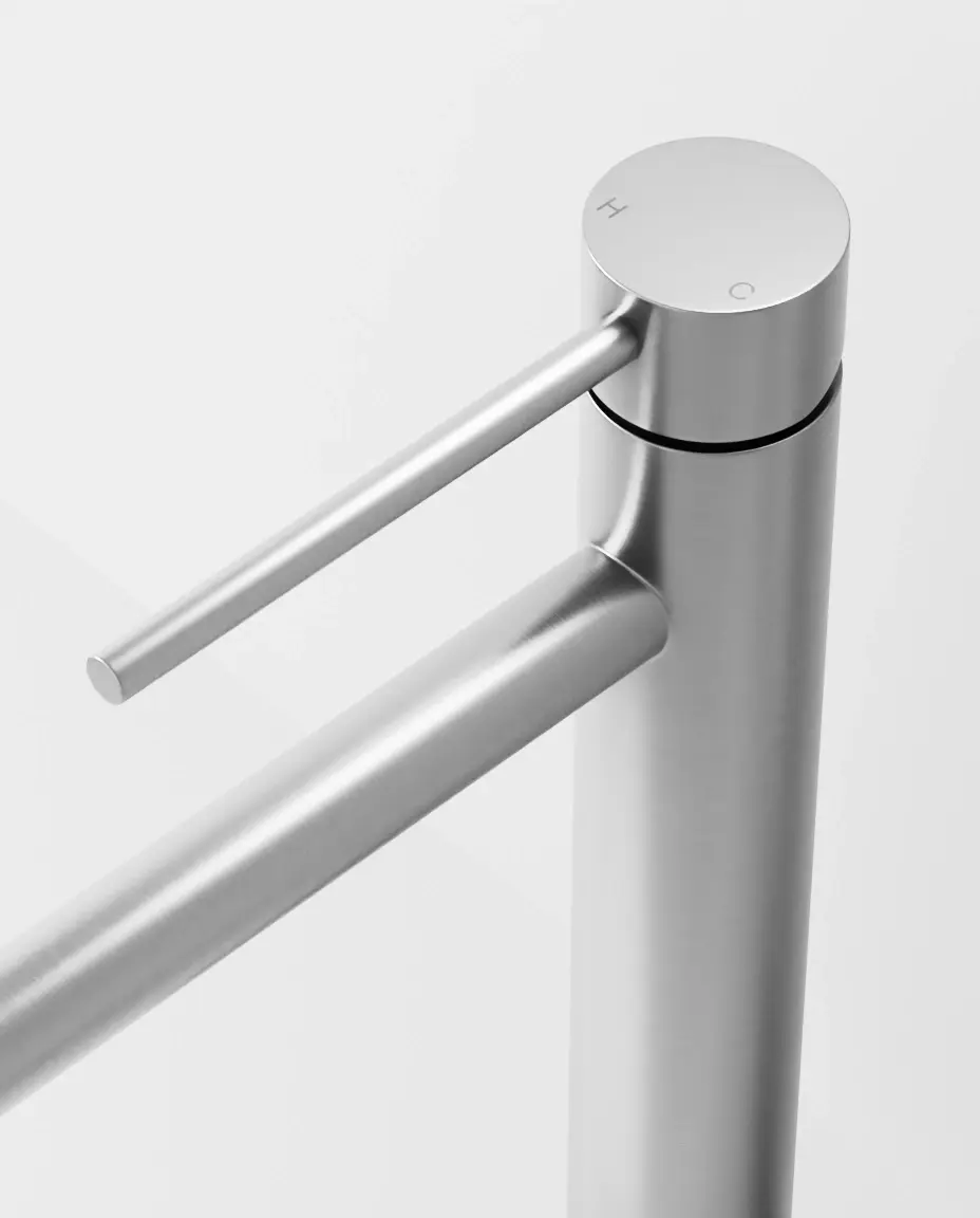 Mitigeur lavabo haut inox brossé, Châtelet