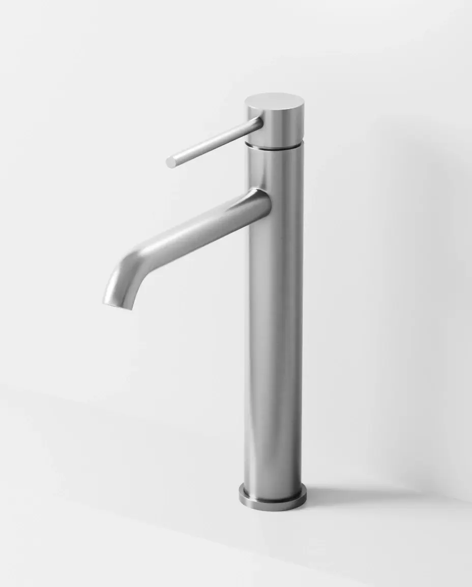 Mitigeur lavabo haut inox brossé, Châtelet