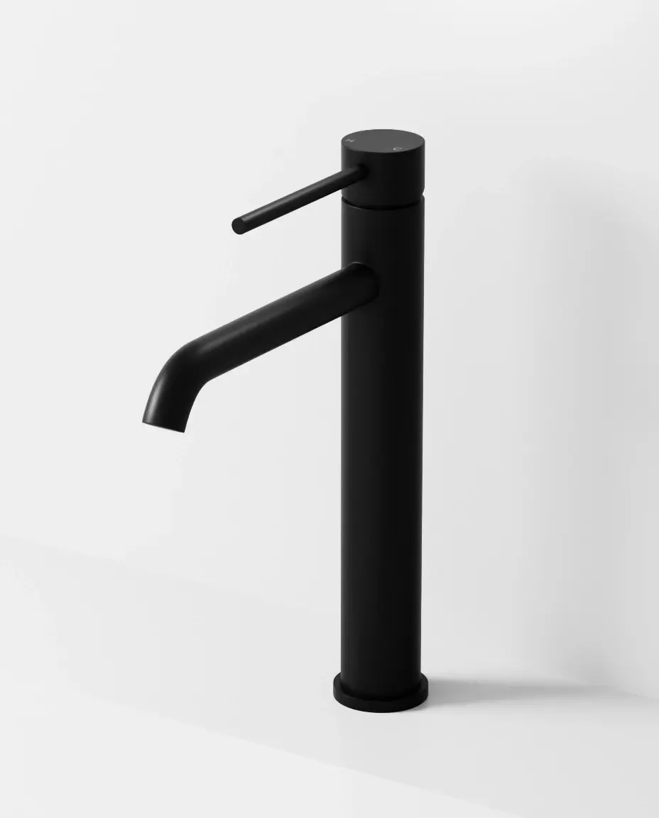 Robinet mitigeur lavabo haut noir brossé, Châtelet III