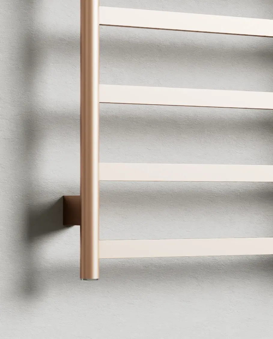 Sèche serviette 57.3x75.4x9.3cm, 140W, Doré rose brossé, Scala 
