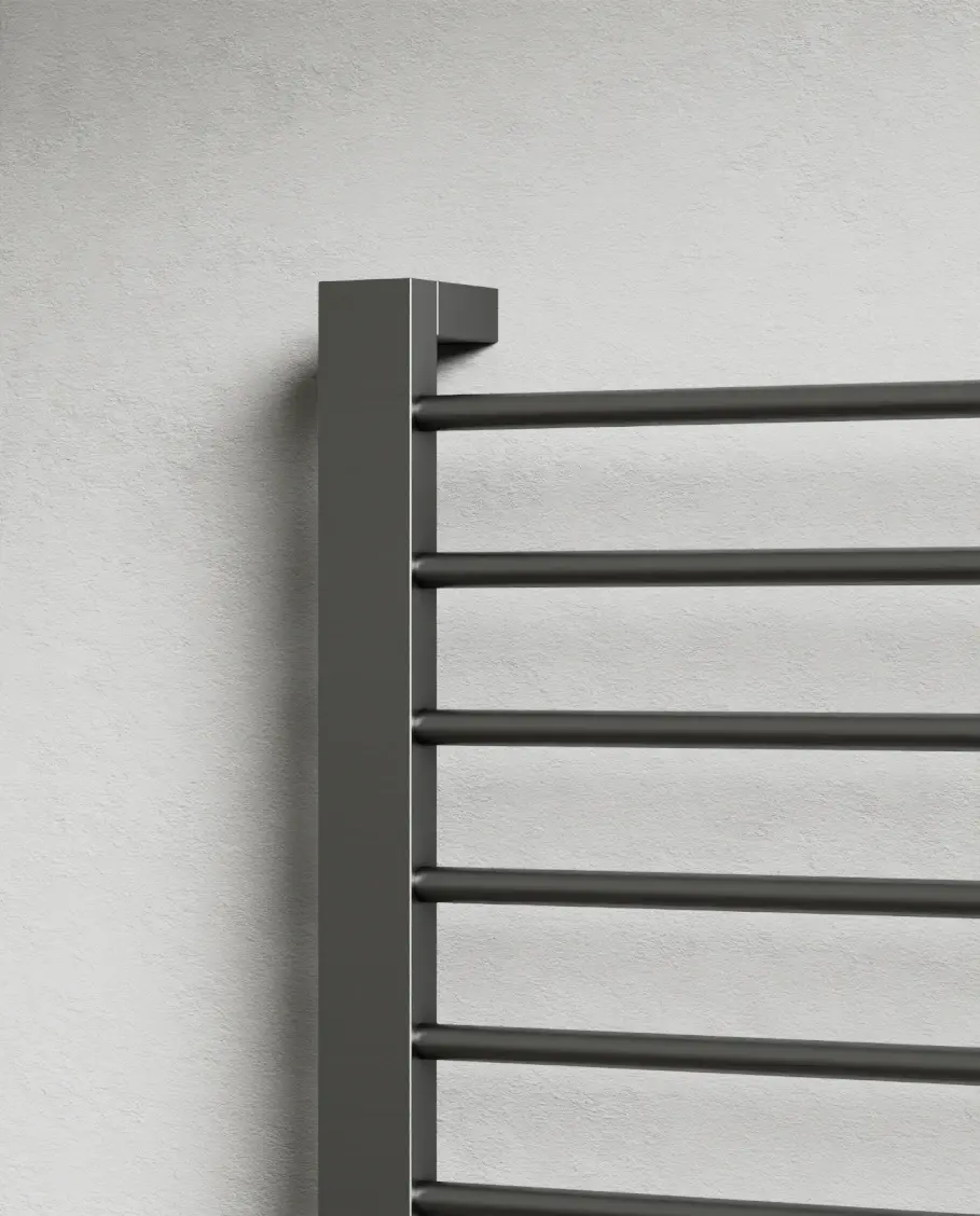 Sèche serviette 192W, Gun métal brossé, Calda  