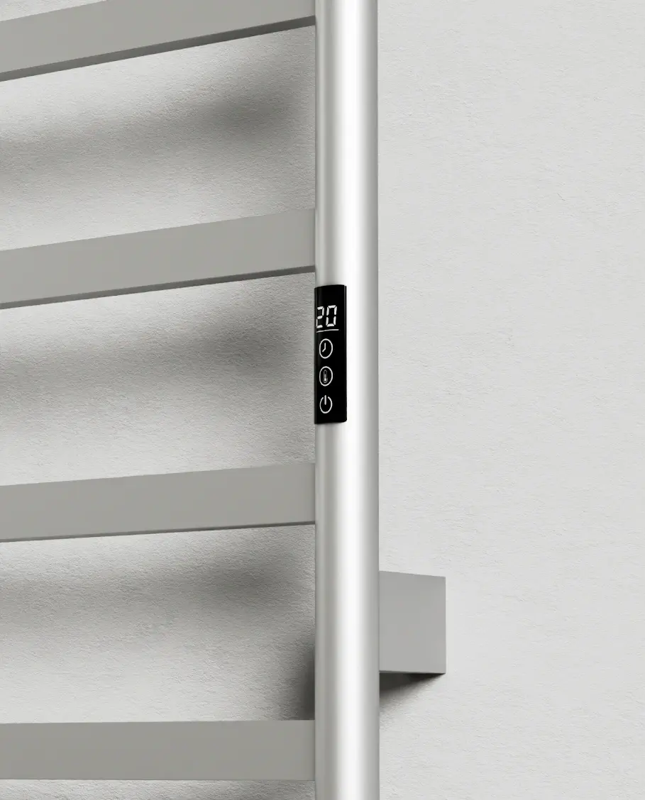 Sèche serviette 57.3x75.4x9.3cm, 140W, inox brossé, Scala  