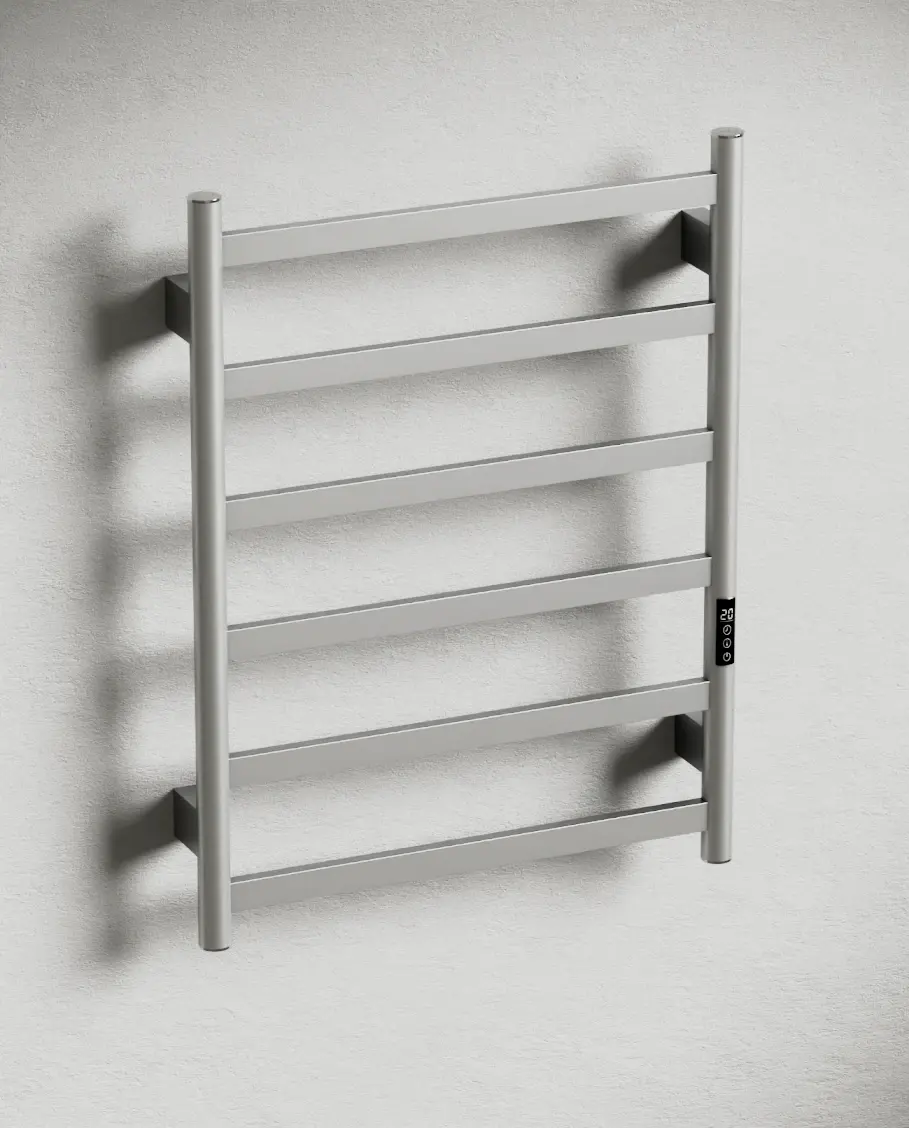 Sèche serviette 57.3x75.4x9.3cm, 140W, inox brossé, Scala  