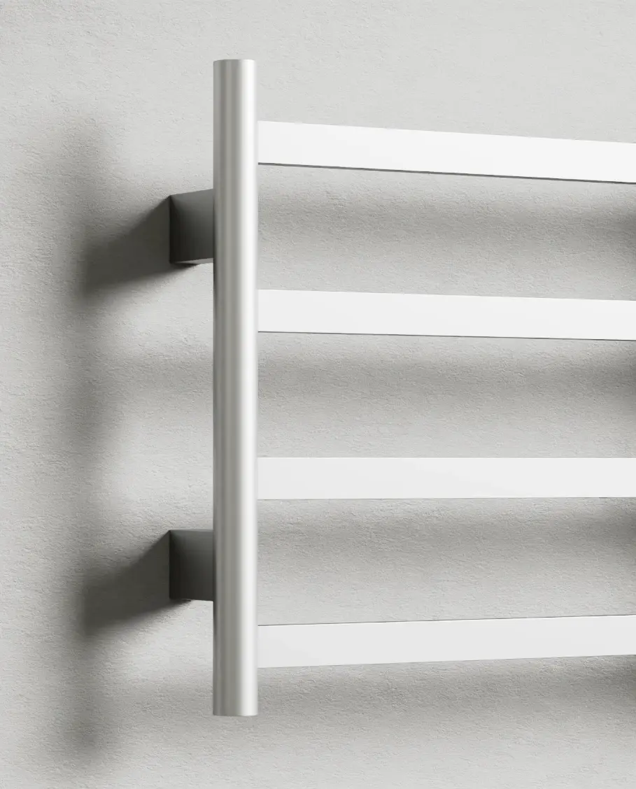 Sèche serviette 57.3x47.4x9.3cm, 90W, Inox brossé, Kalia   