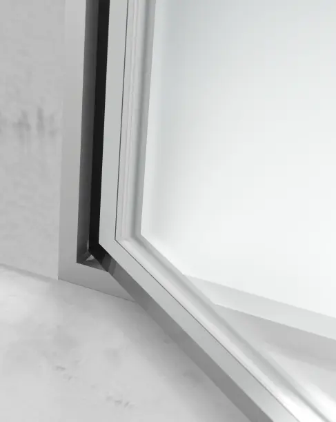 Porte de douche pivotante réversible de 58 à 92 cm, hauteur 220cm, Chrome, Venus