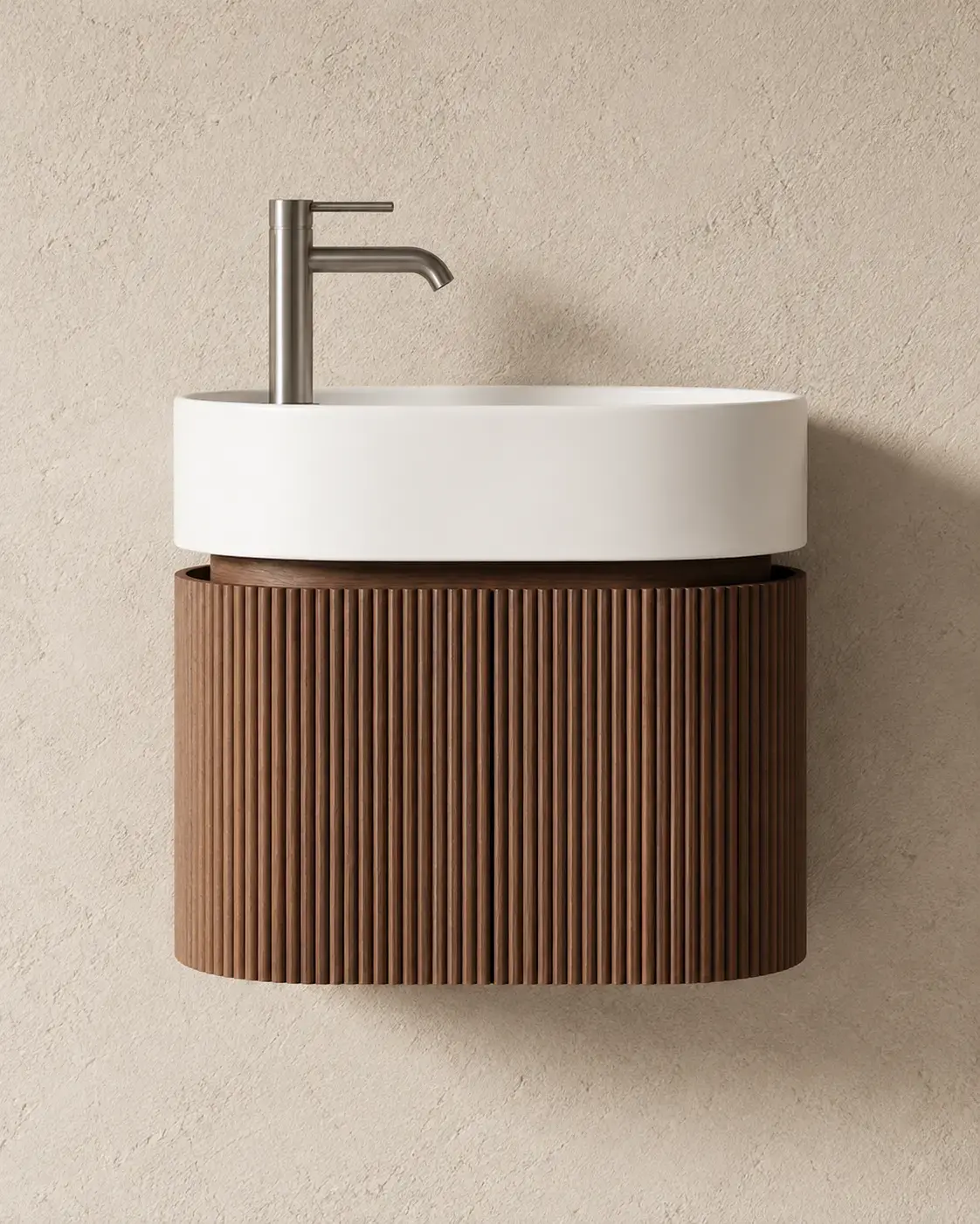 Meuble lave main noyer