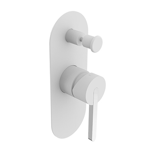Mitigeur bain-douche mural, Blanc satiné, Infinity Flow Stick