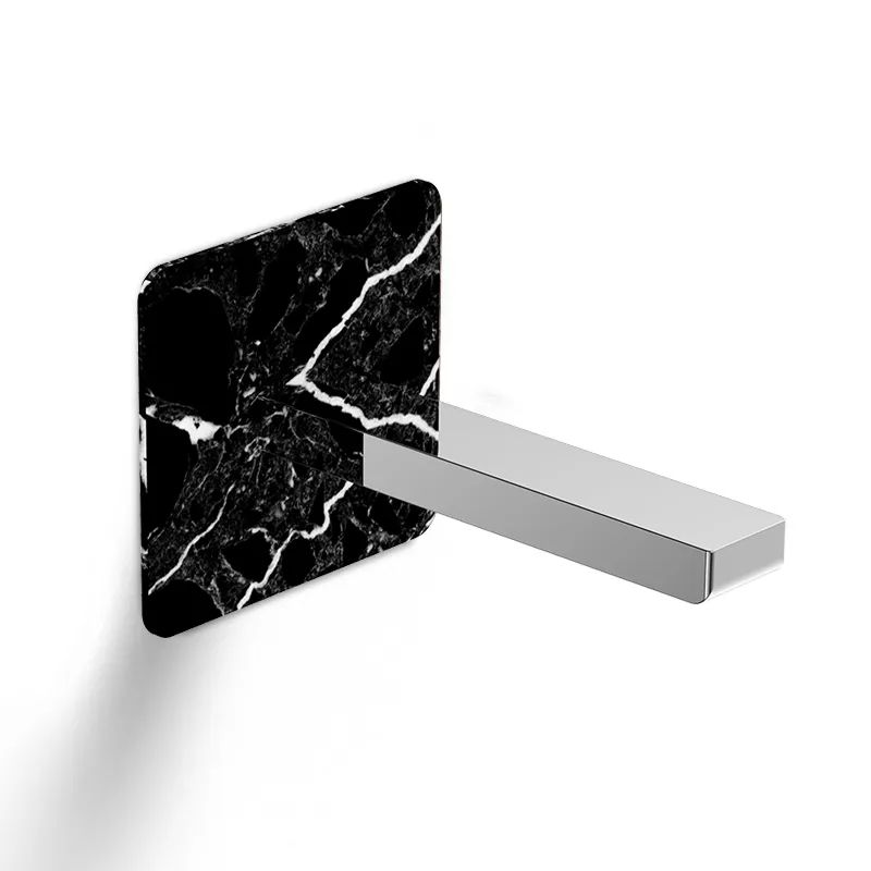 Bec de bain mural, finition marbre noir, Infinity Elements.webp