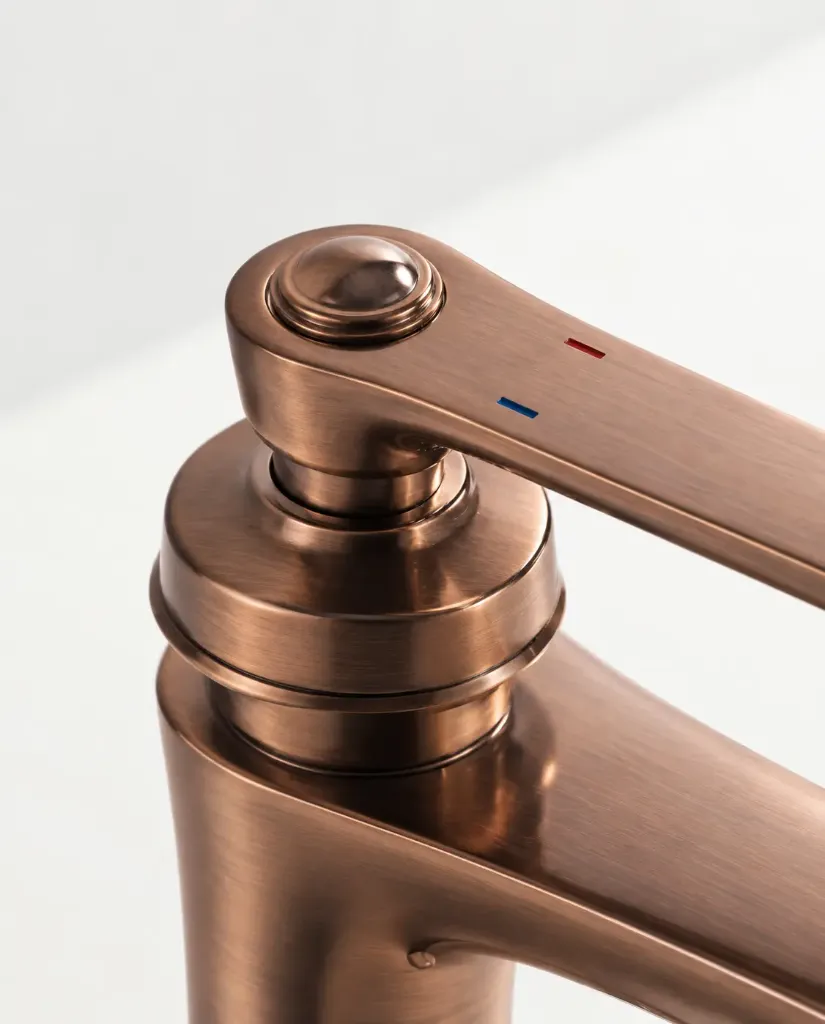 Robinet mitigeur bidet, et sa bonde, traité cuivre, Liberty
