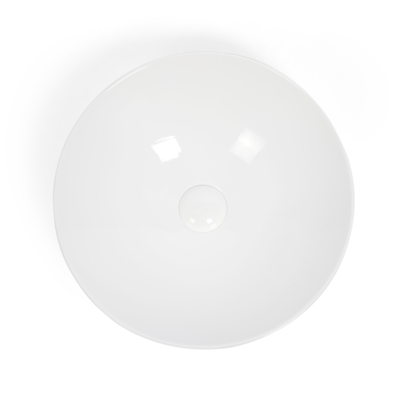 Ajax, Vasque Céramique, Blanc Brillant, 41.5x13CM