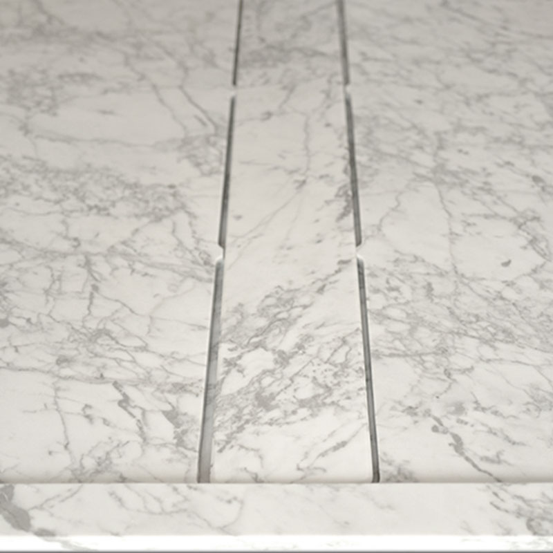Receveur De Douche, pierre Carrara, 80x120, 140 ou 160 cm, Apolo central