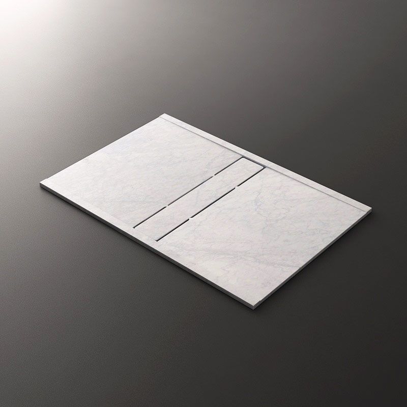 Receveur De Douche, pierre Carrara, 80x120, 140 ou 160 cm, Apolo central
