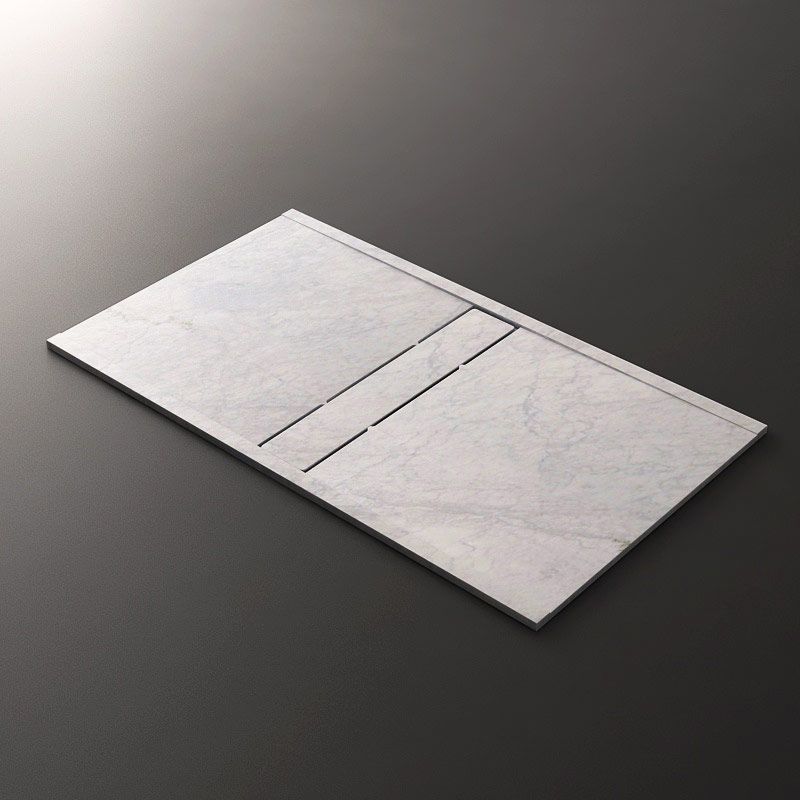 Receveur De Douche, pierre Carrara, 80x120, 140 ou 160 cm, Apolo central