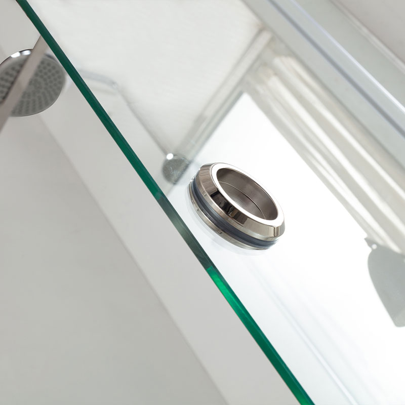 Paroi de douche 120 ou 140 cm, fixe + porte coulissante, profilé chromé, Arca