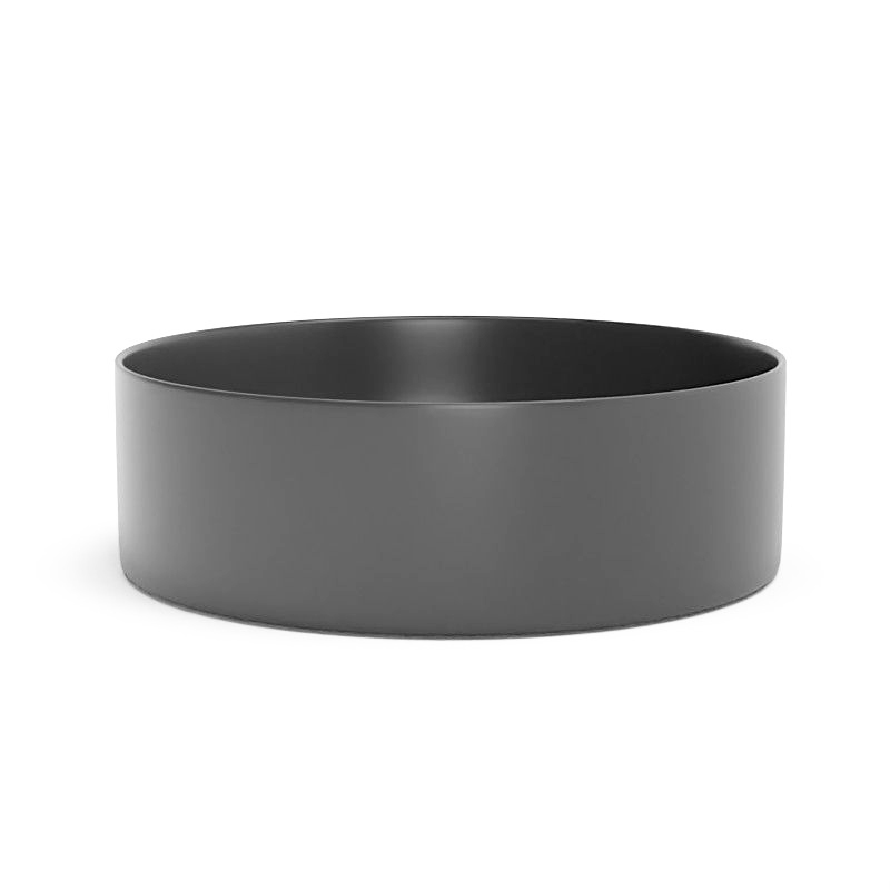 Vasque à poser, 35.2x11.2 cm, Gris foncé mat, Art