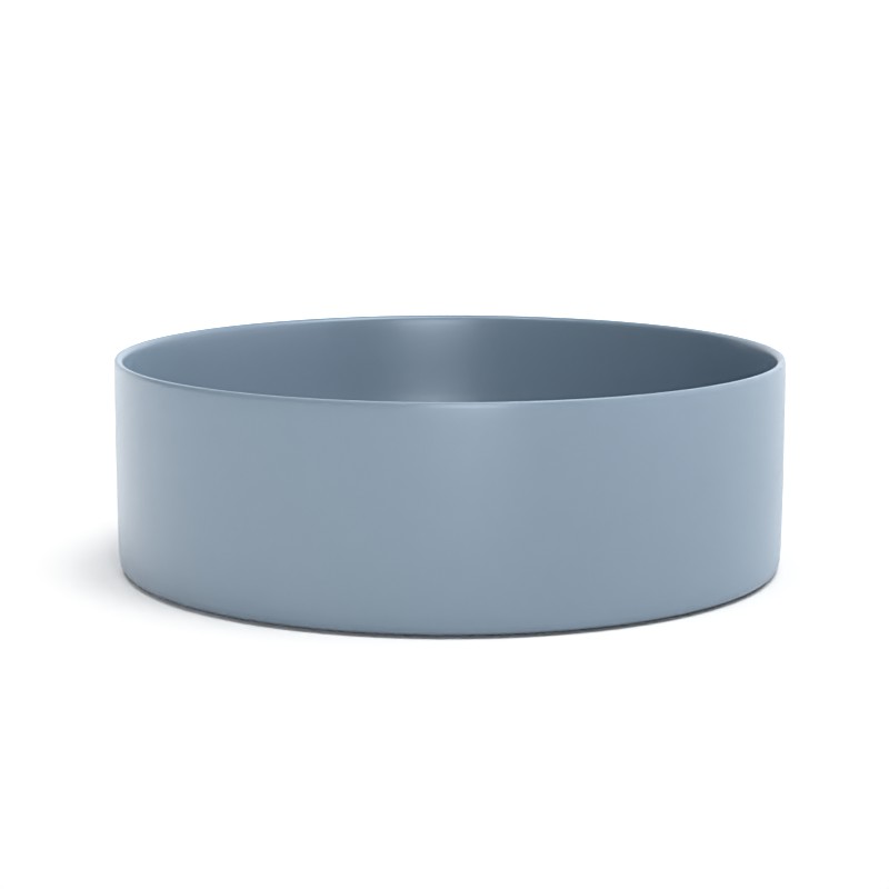 Vasque à poser, 35.2x11.2 cm, Bleu mat, Art