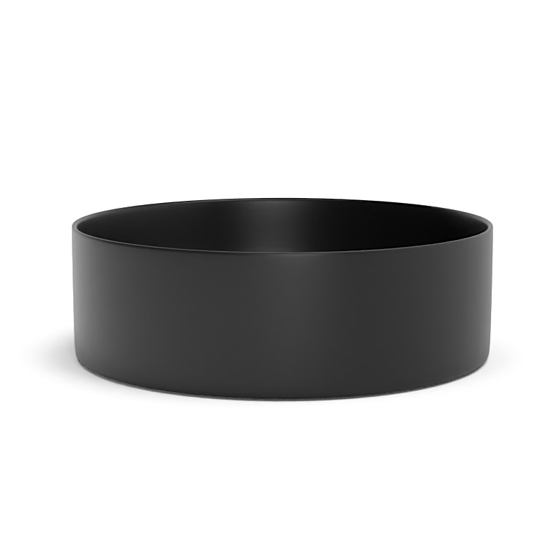 Vasque à poser, 35.2x11.2 cm, Noir mat, Art
